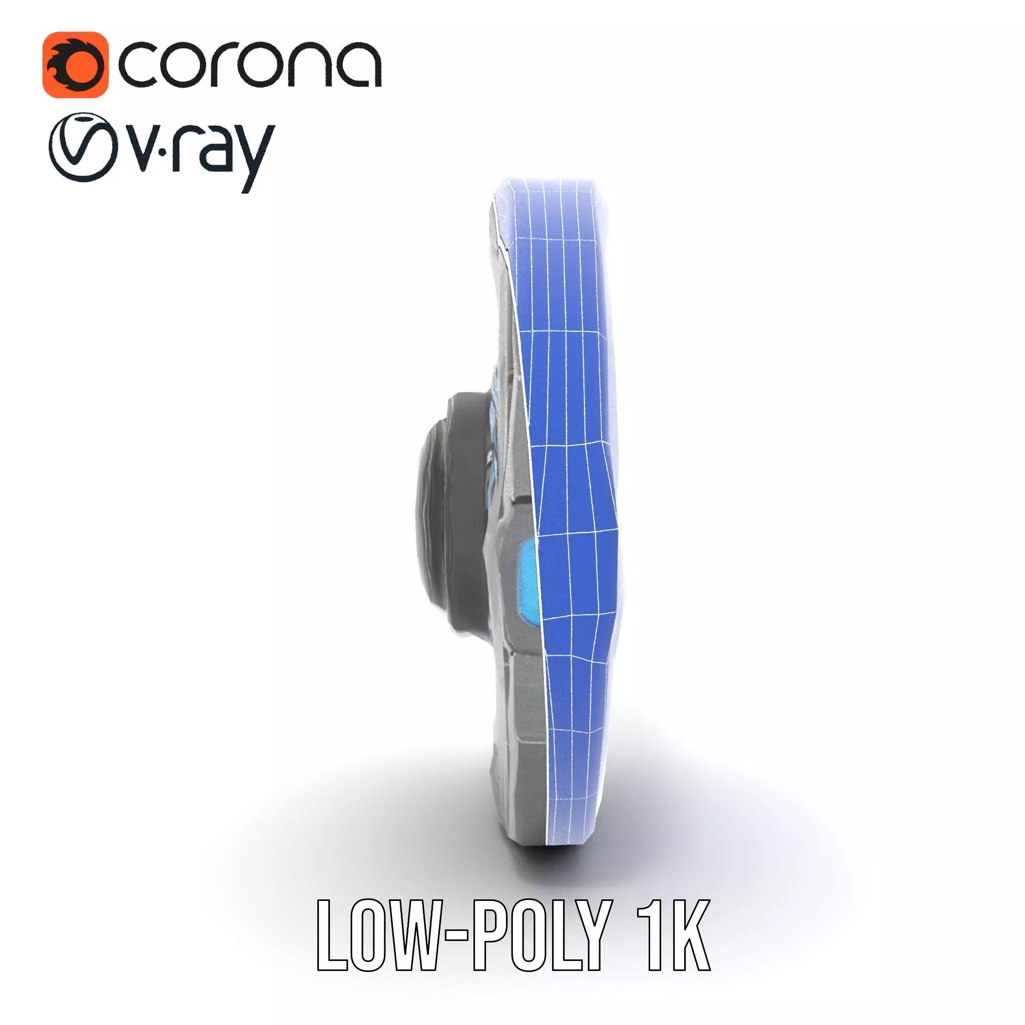 Futuristic Shield Model Pack Low-poly 3D model_24