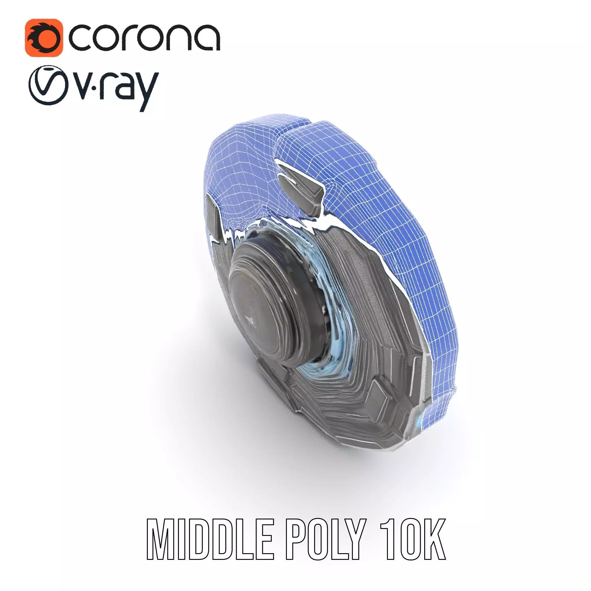 Futuristic Shield Model Pack Low-poly 3D model_20