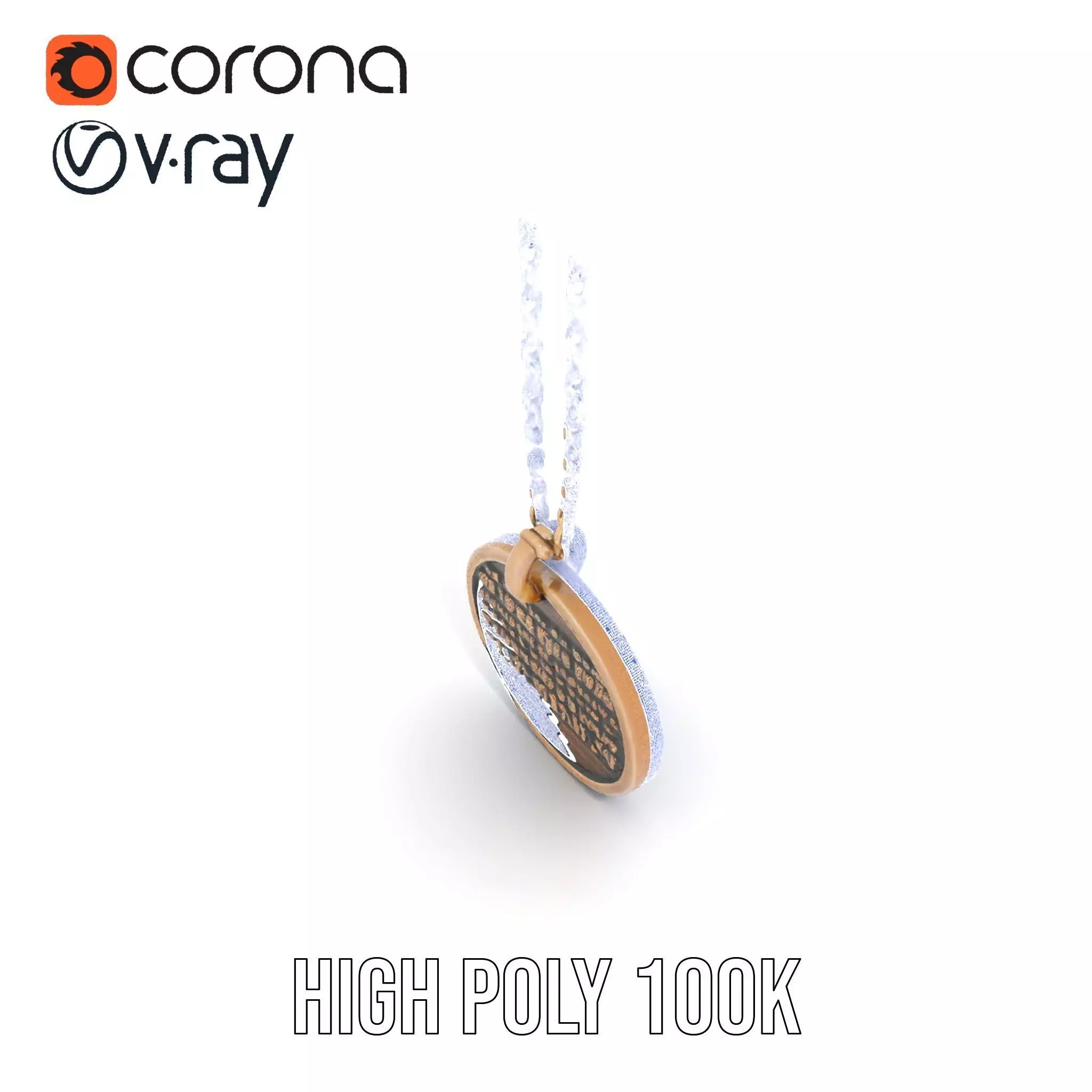 Mission Orion  Bronze Pendant Necklace Model Pack Low-poly 3D model_31