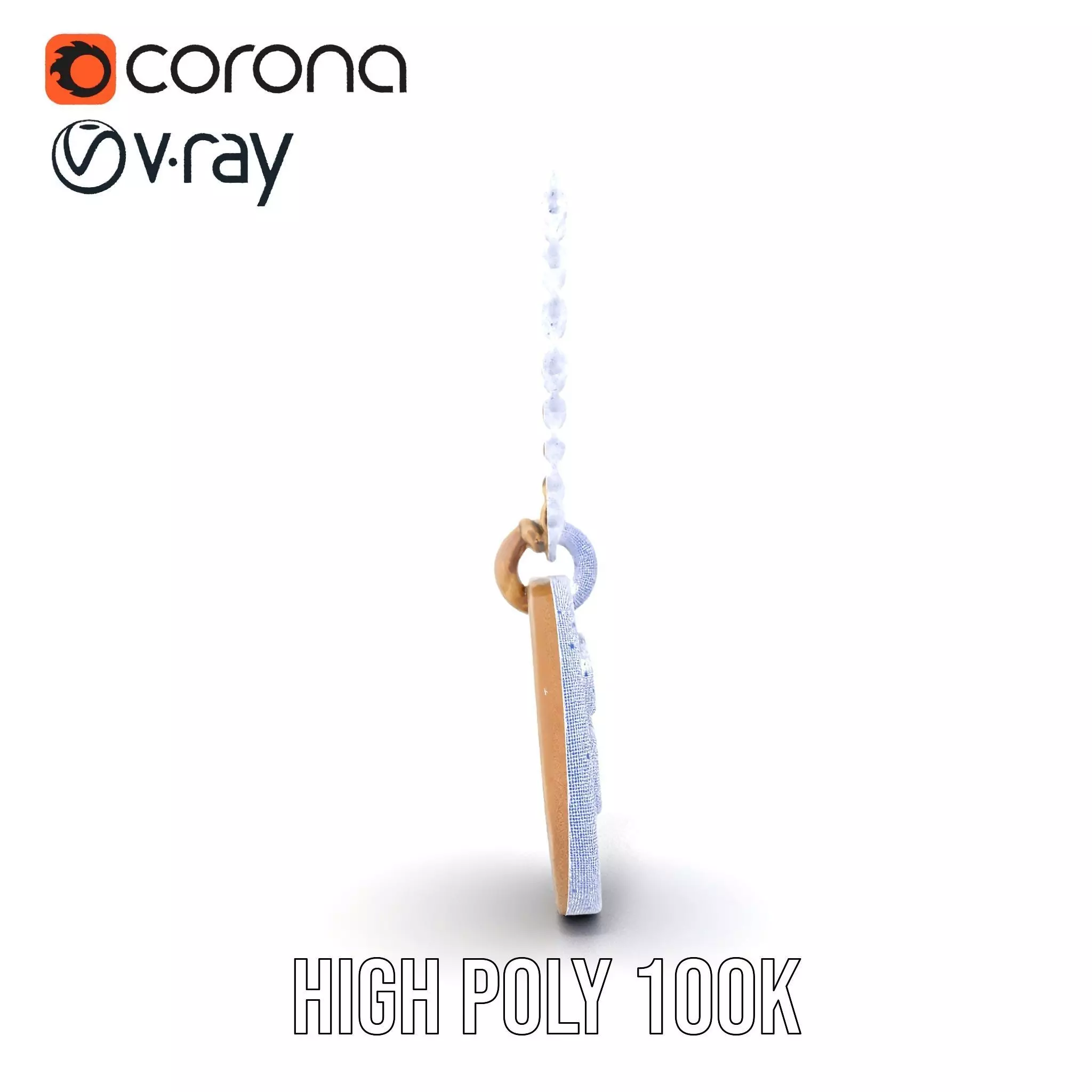 Mission Orion  Bronze Pendant Necklace Model Pack Low-poly 3D model_34