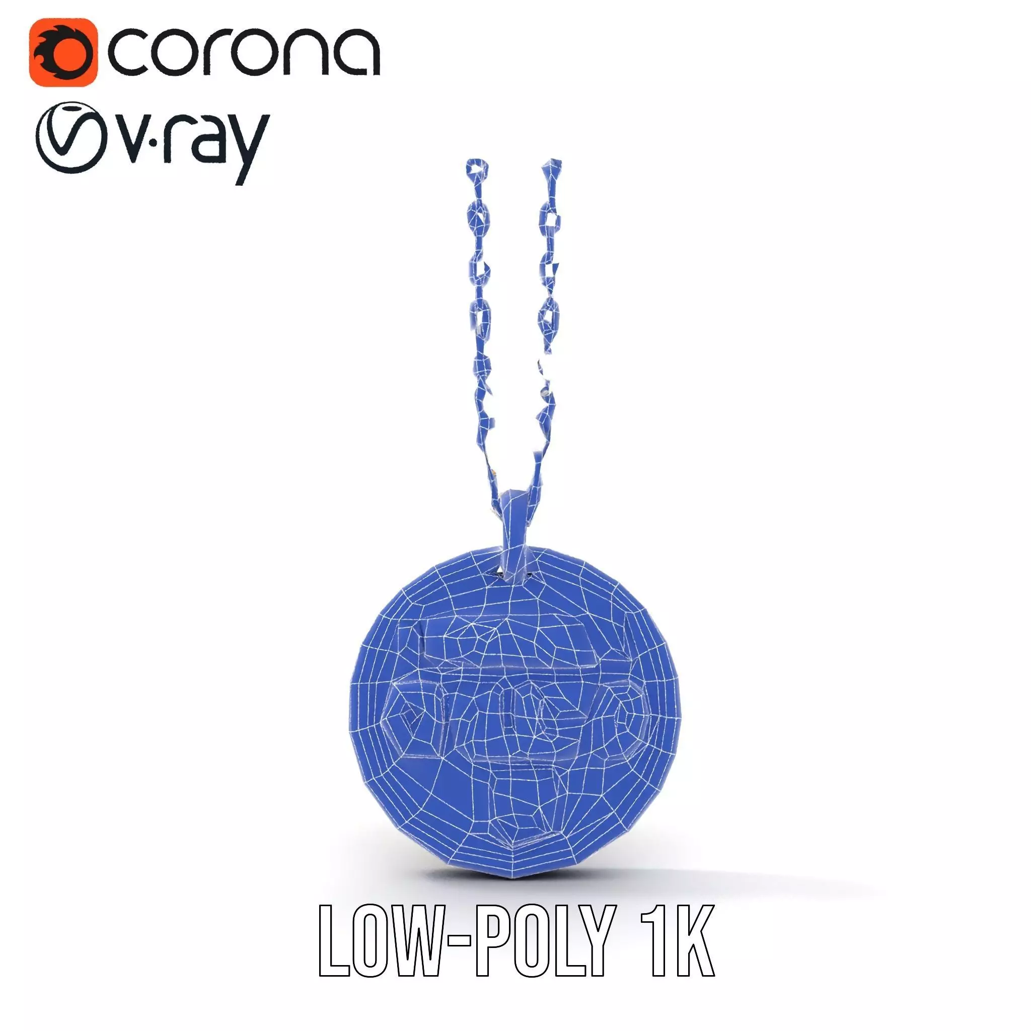 Mission Orion  Bronze Pendant Necklace Model Pack Low-poly 3D model_21