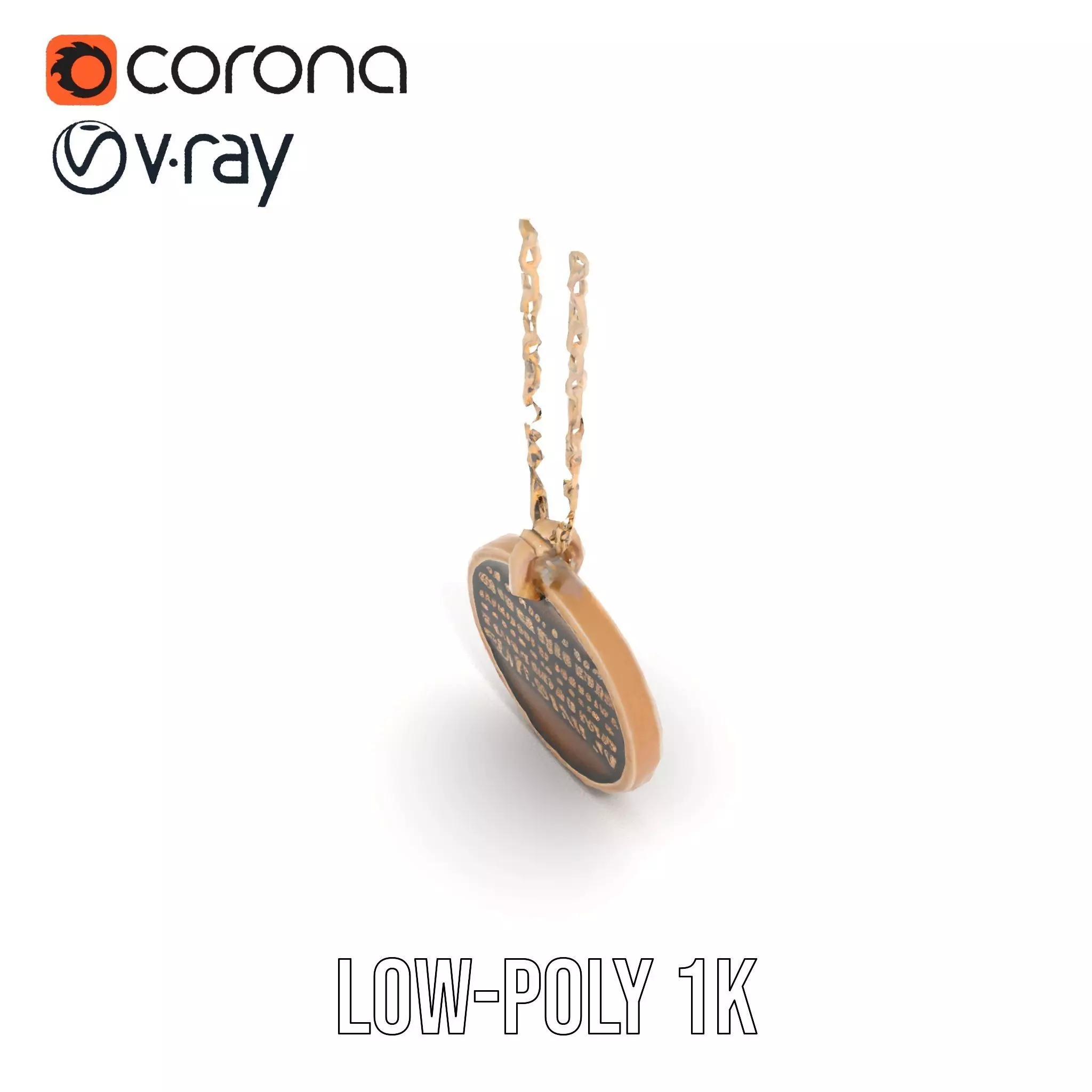 Mission Orion  Bronze Pendant Necklace Model Pack Low-poly 3D model_27