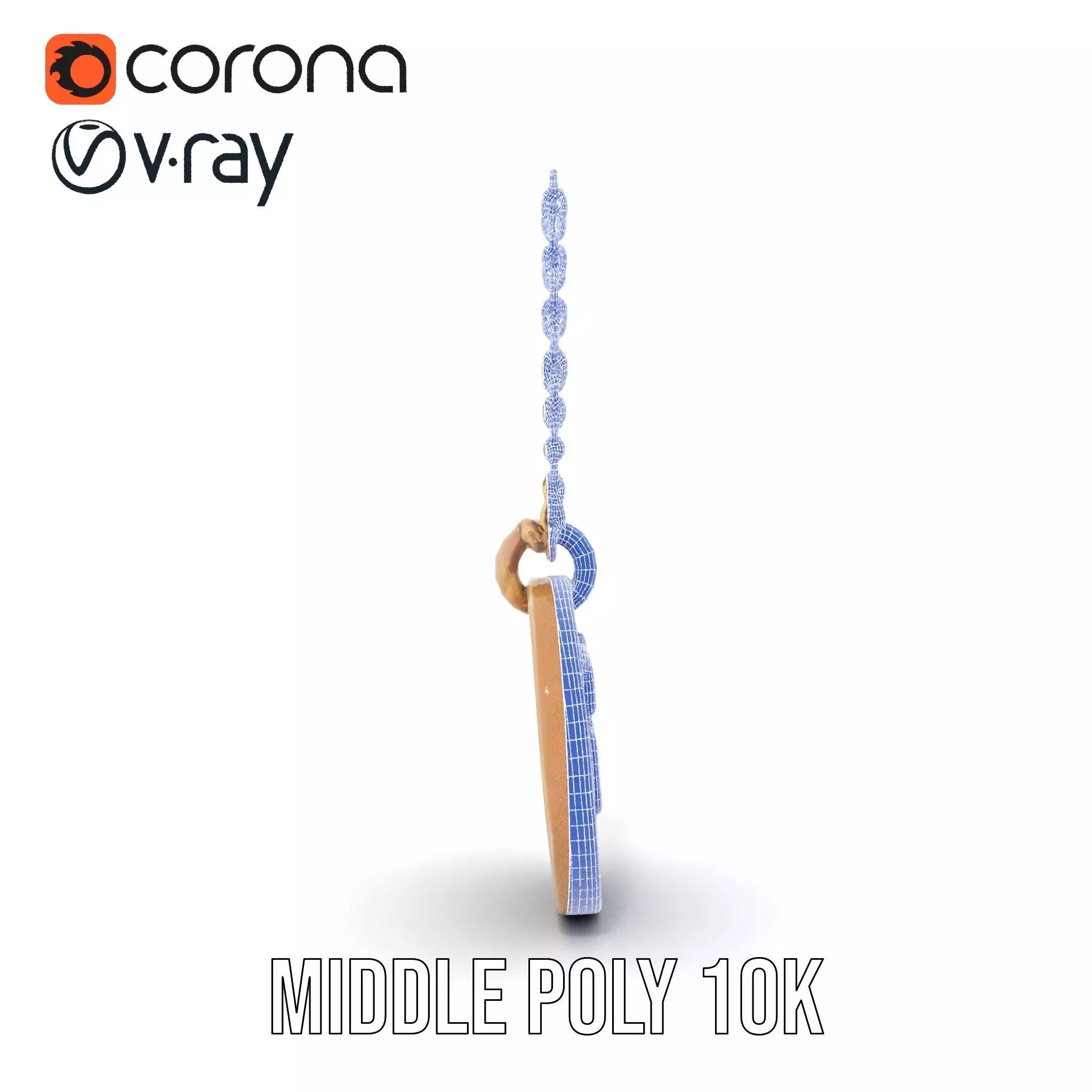 Mission Orion  Bronze Pendant Necklace Model Pack Low-poly 3D model_18