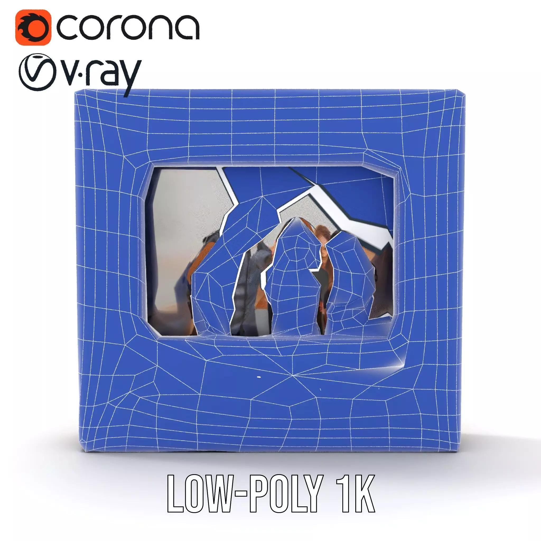 Wooden Picture Frame Model Pack with Inspirational Text Low-poly 3D model_29