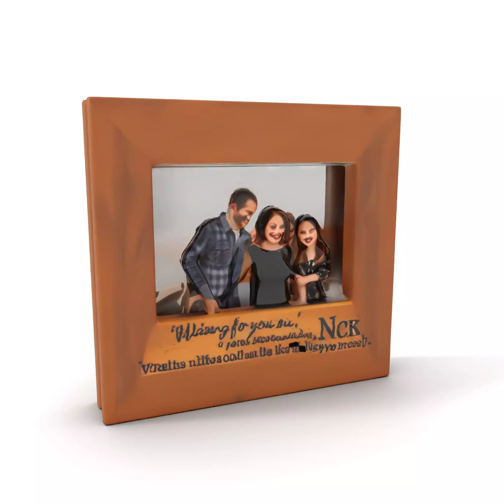 Wooden Picture Frame Model Pack with Inspirational Text Low-poly 3D model_6