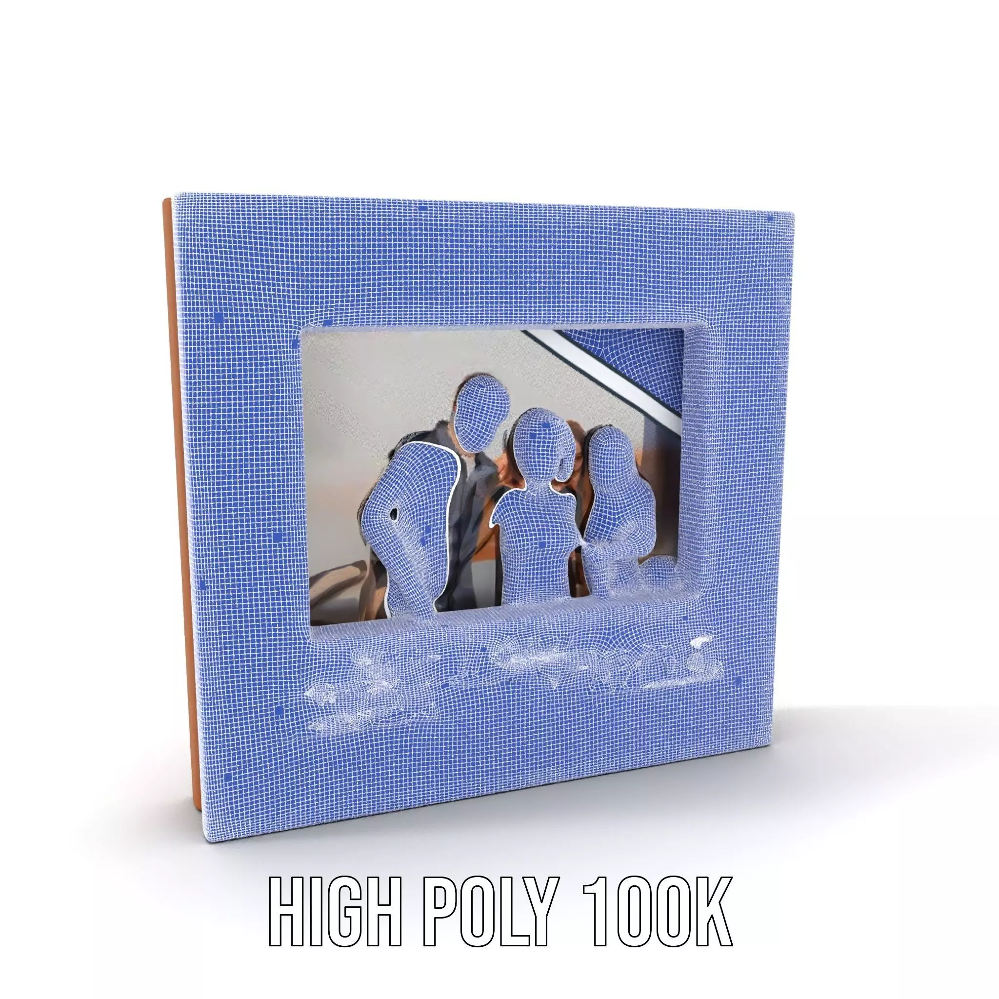 Wooden Picture Frame Model Pack with Inspirational Text Low-poly 3D model_5