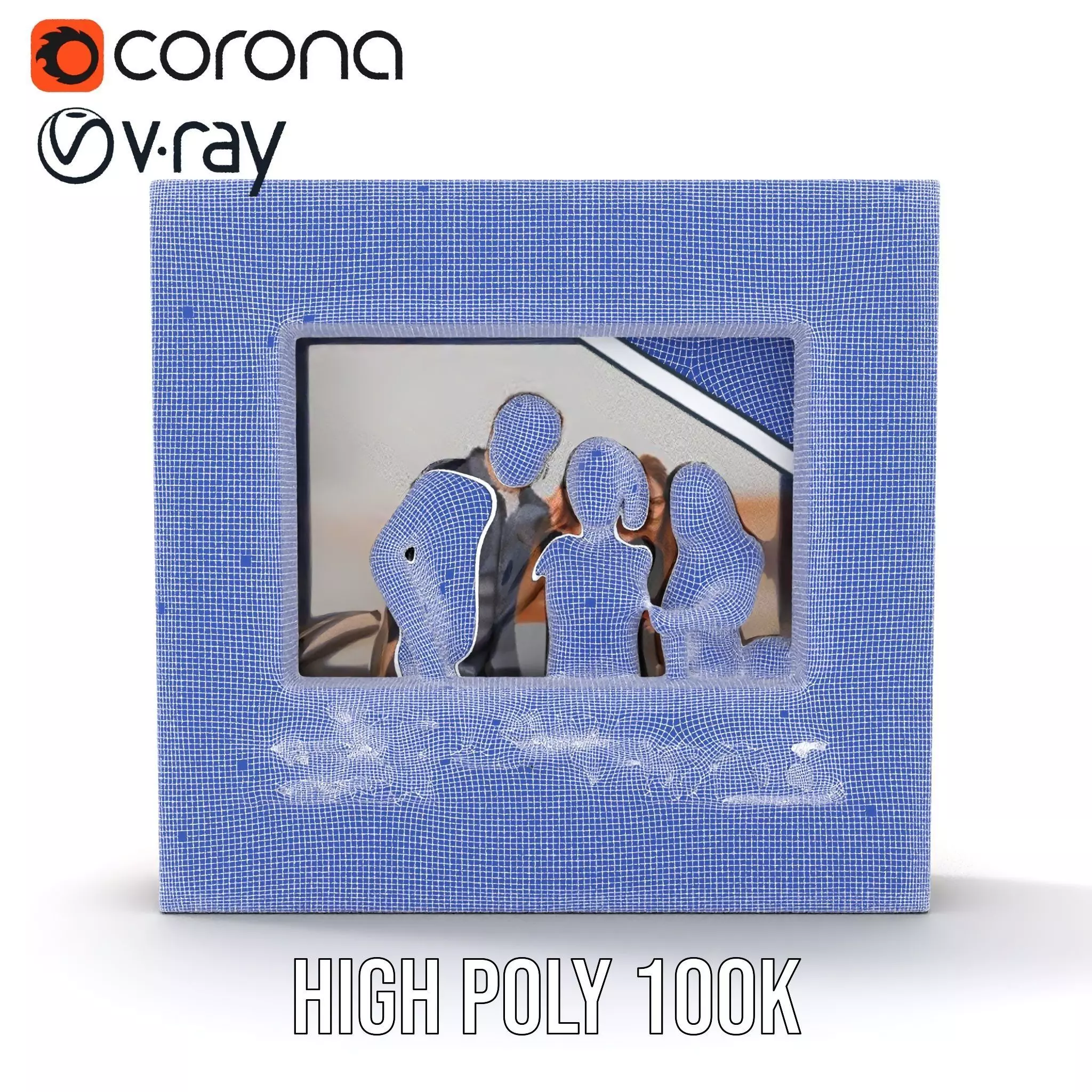 Wooden Picture Frame Model Pack with Inspirational Text Low-poly 3D model_30