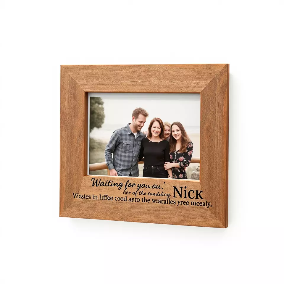 Wooden Picture Frame Model Pack with Inspirational Text Low-poly 3D model_3