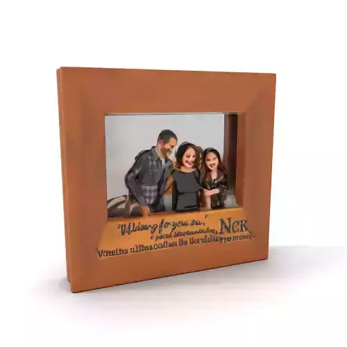 Wooden Picture Frame Model Pack with Inspirational Text Low-poly 3D model