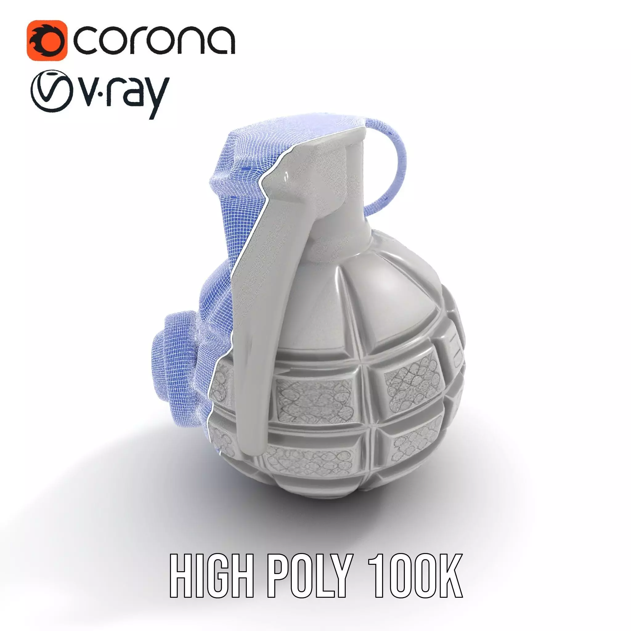 Realistic Grenade Model Pack featuring Detailed Textures Low-poly 3D model_29