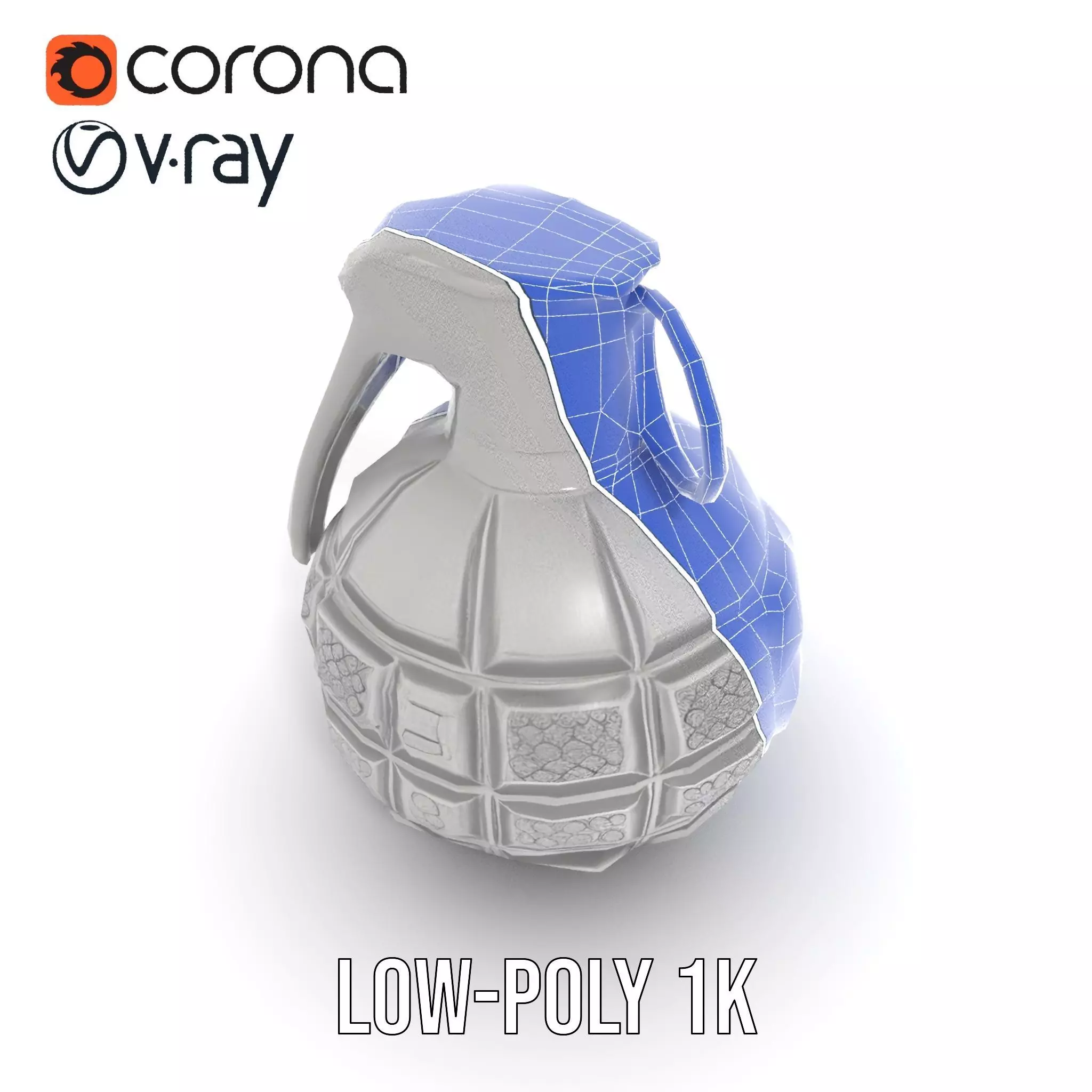 Realistic Grenade Model Pack featuring Detailed Textures Low-poly 3D model_19
