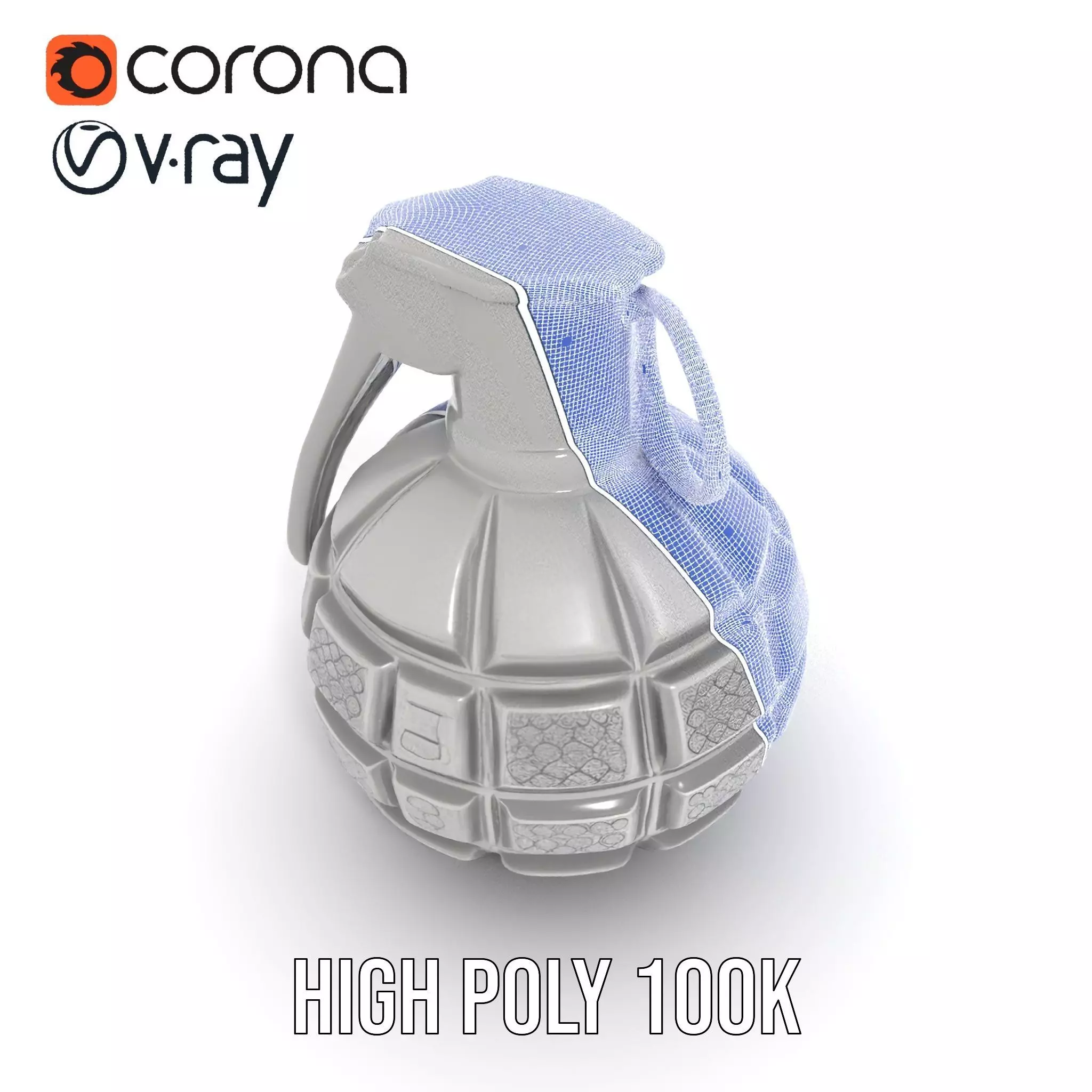 Realistic Grenade Model Pack featuring Detailed Textures Low-poly 3D model_26