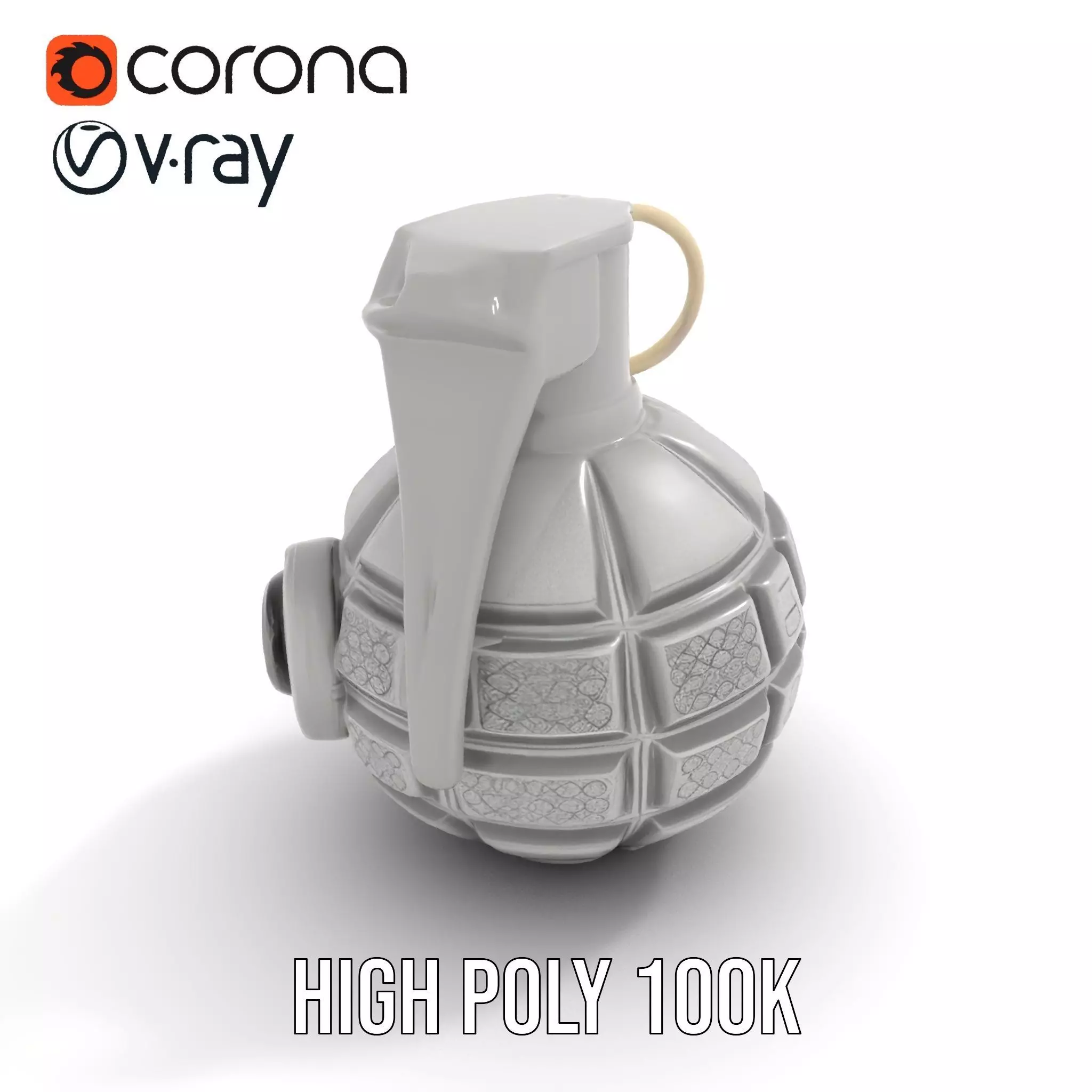Realistic Grenade Model Pack featuring Detailed Textures Low-poly 3D model_15