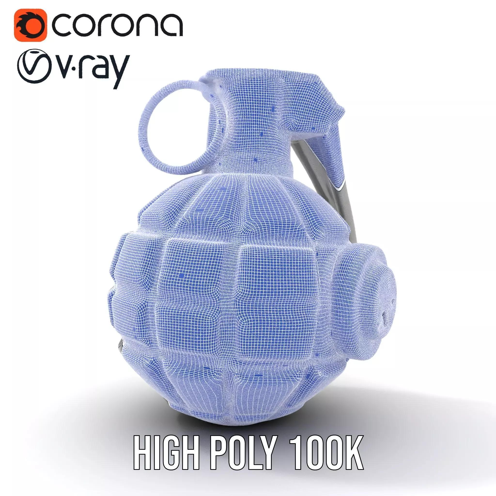 Realistic Grenade Model Pack featuring Detailed Textures Low-poly 3D model_34