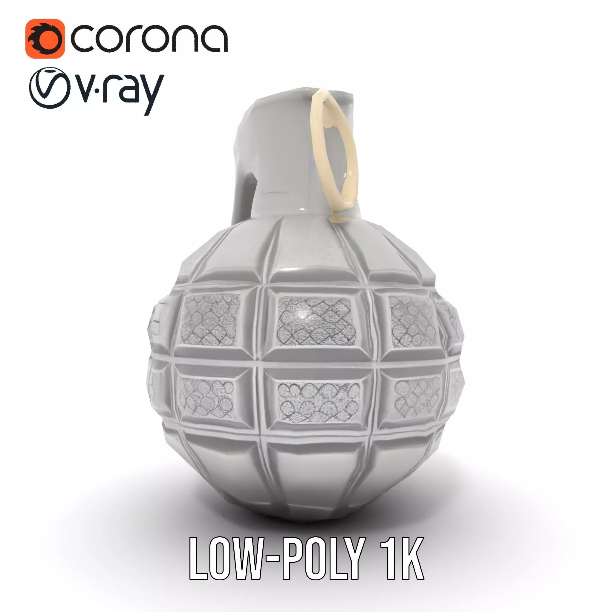 Realistic Grenade Model Pack featuring Detailed Textures Low-poly 3D model_9