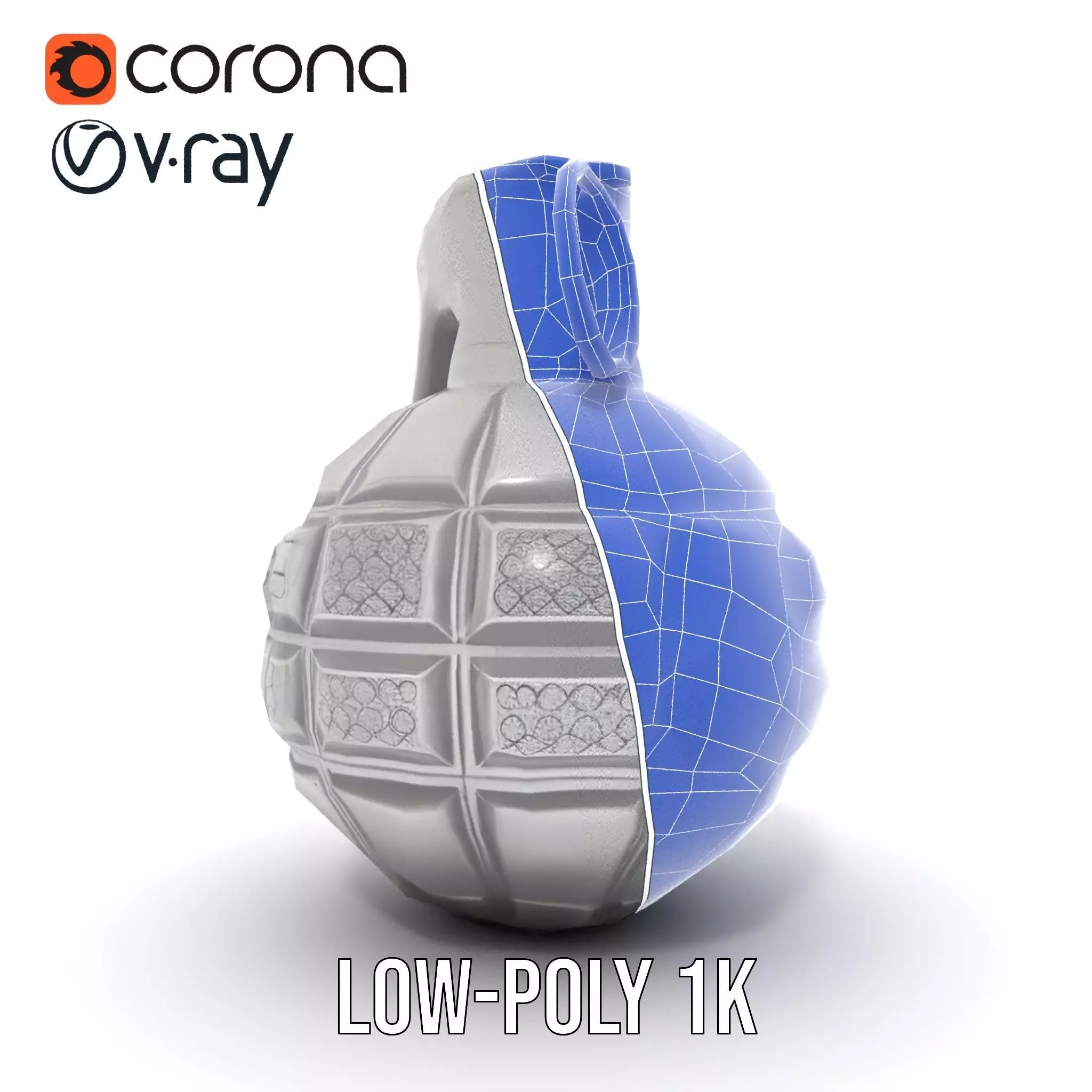 Realistic Grenade Model Pack featuring Detailed Textures Low-poly 3D model_31