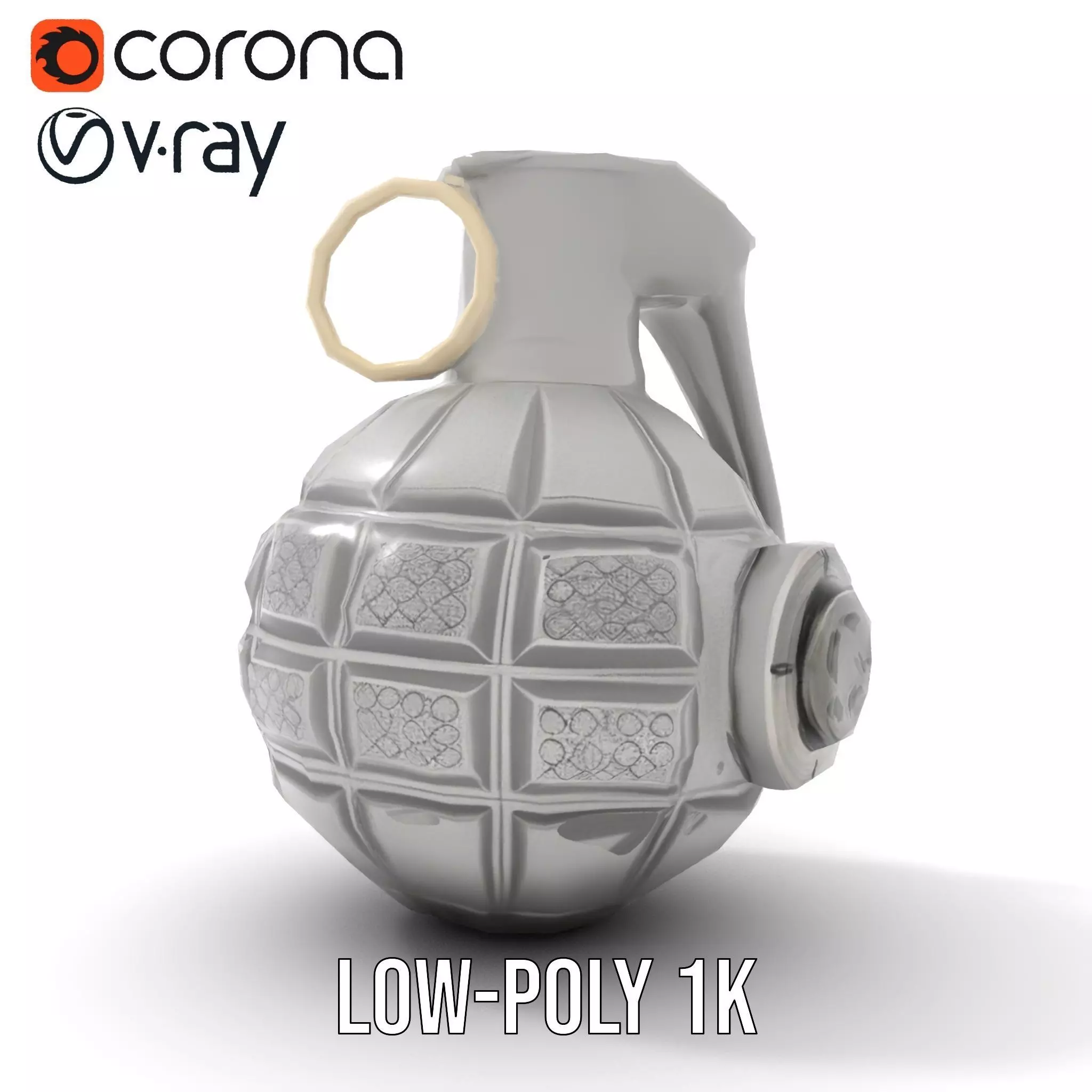 Realistic Grenade Model Pack featuring Detailed Textures Low-poly 3D model_17