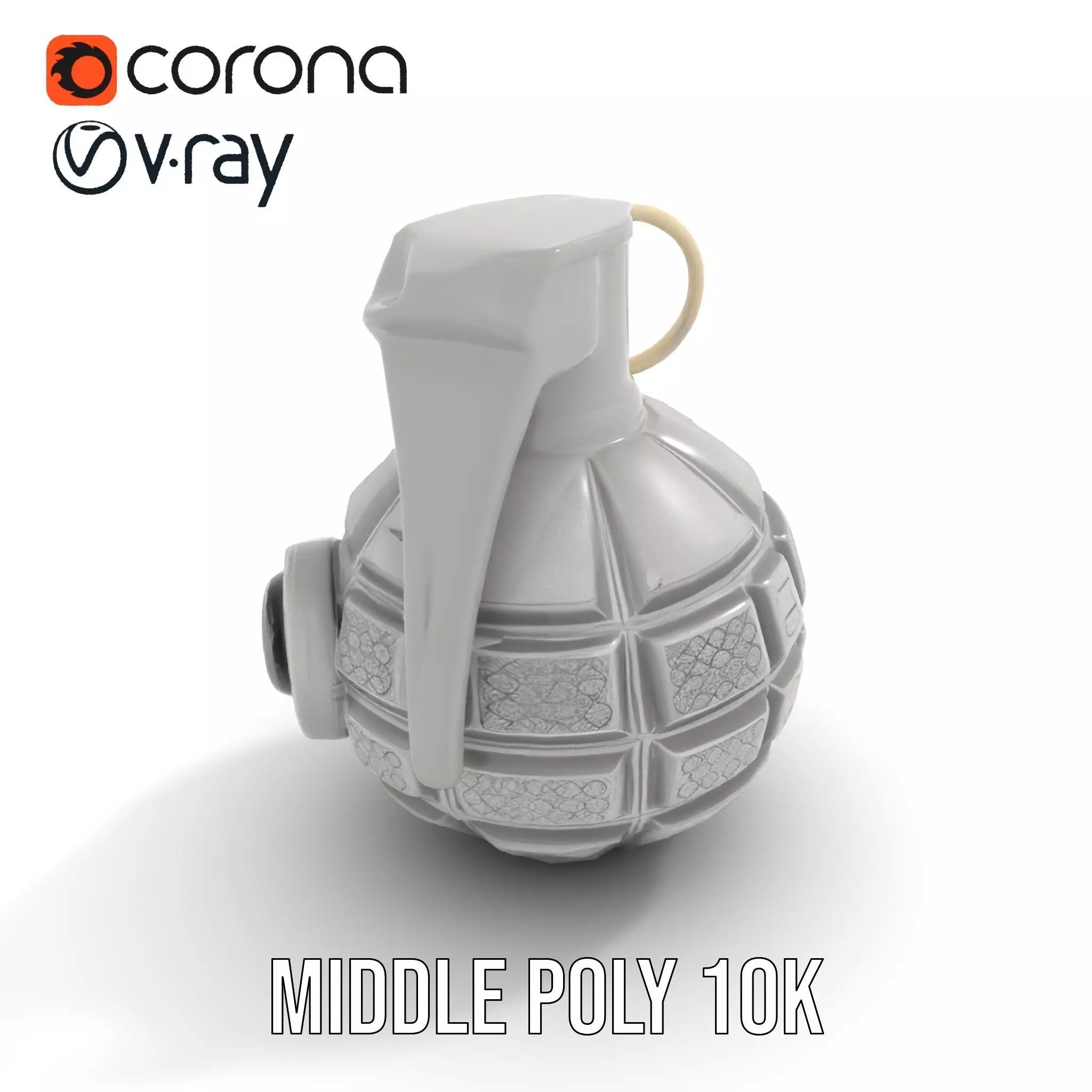 Realistic Grenade Model Pack featuring Detailed Textures Low-poly 3D model_16