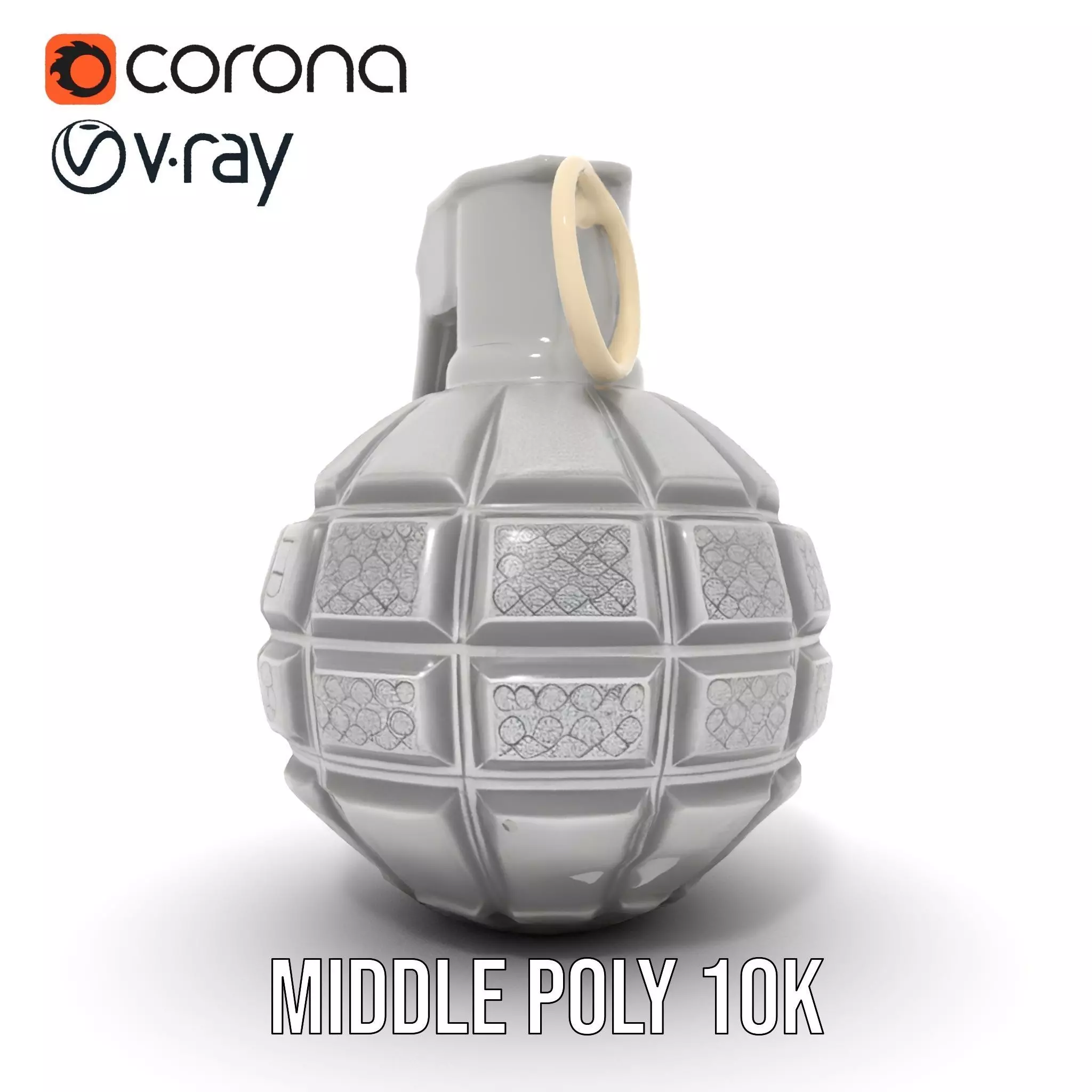 Realistic Grenade Model Pack featuring Detailed Textures Low-poly 3D model_5