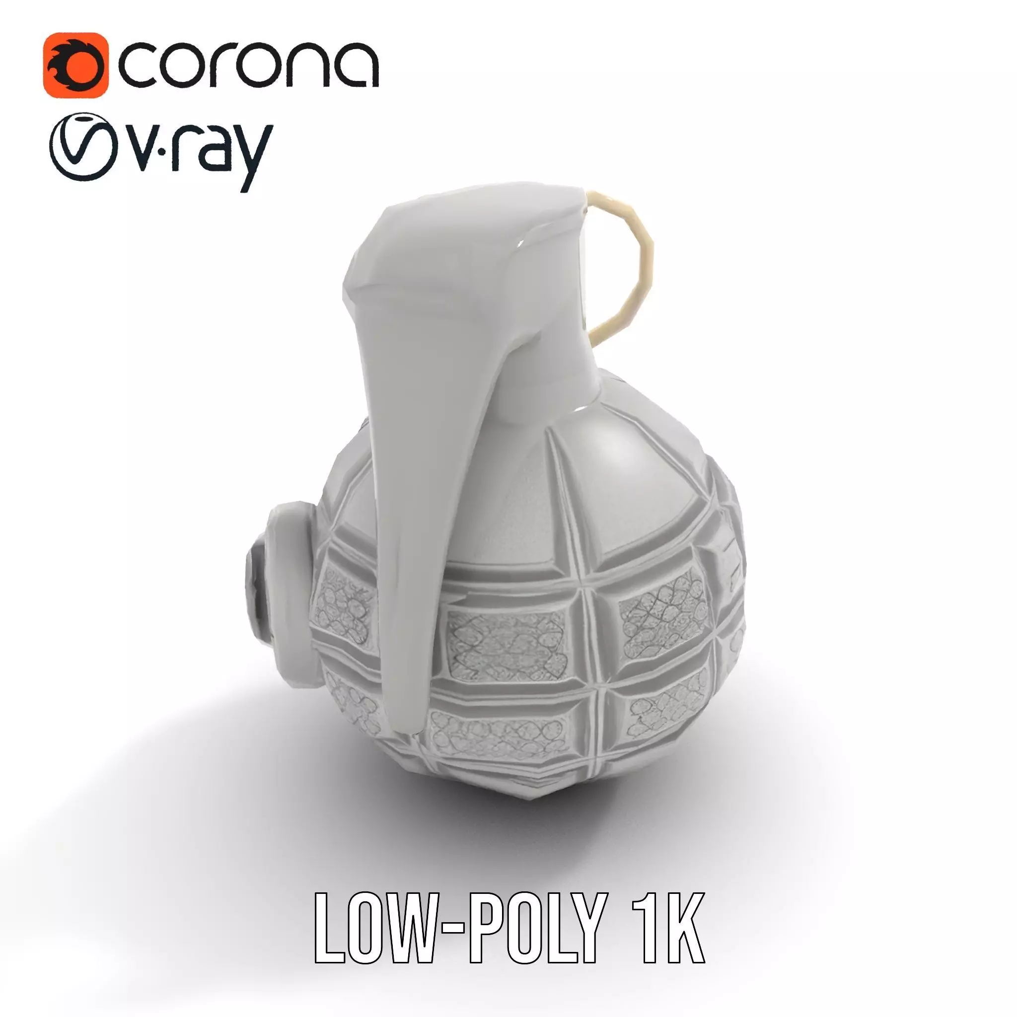 Realistic Grenade Model Pack featuring Detailed Textures Low-poly 3D model_12