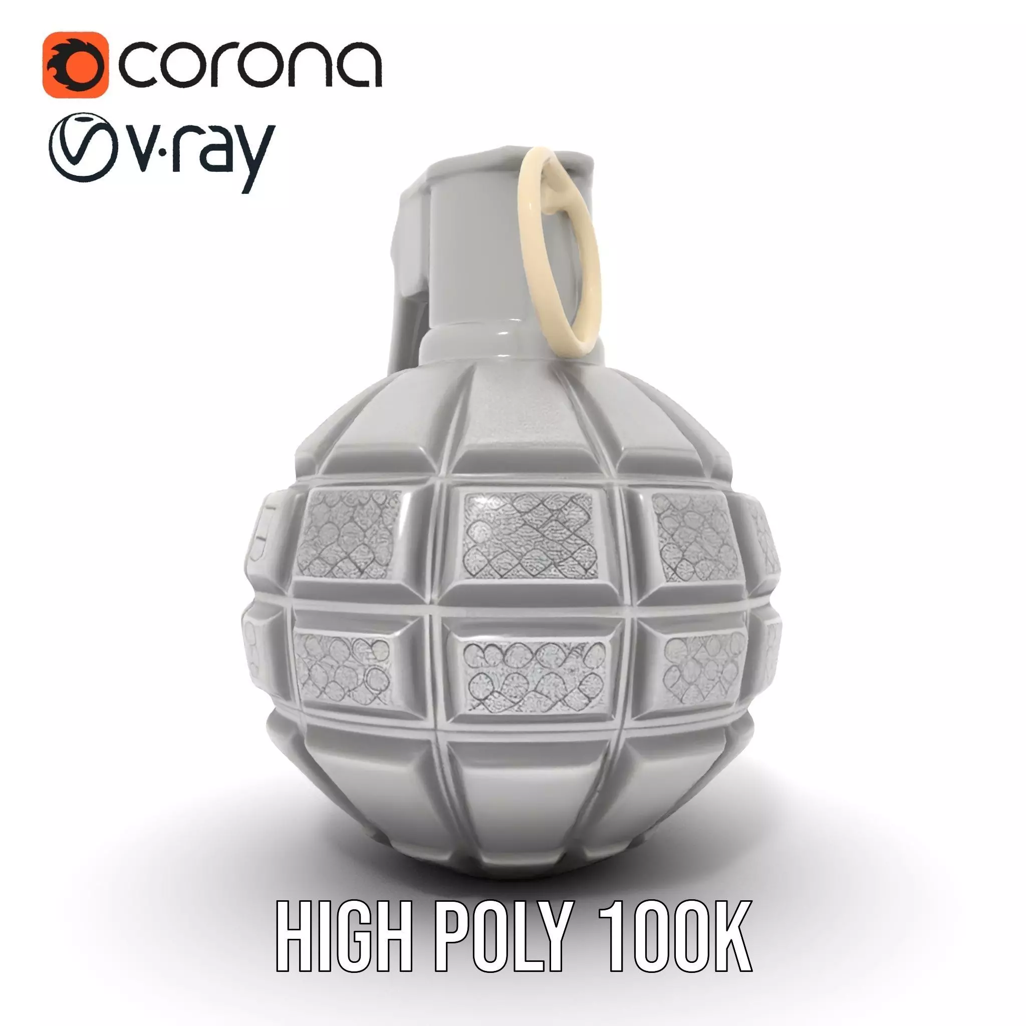 Realistic Grenade Model Pack featuring Detailed Textures Low-poly 3D model_20