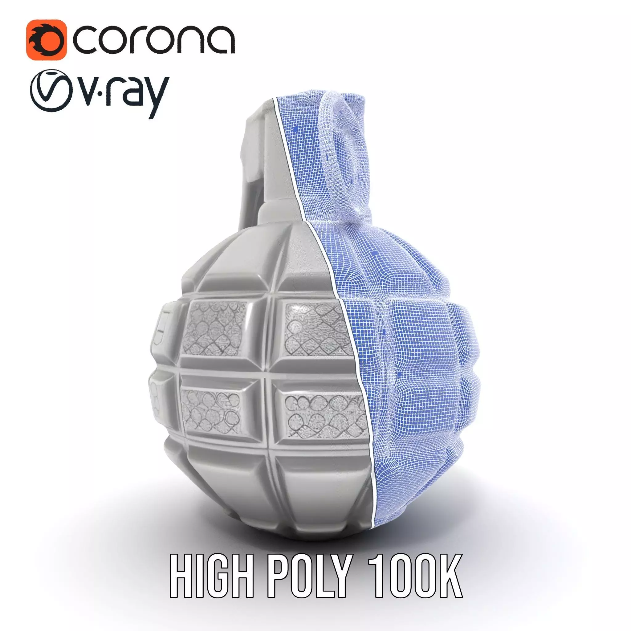 Realistic Grenade Model Pack featuring Detailed Textures Low-poly 3D model_33