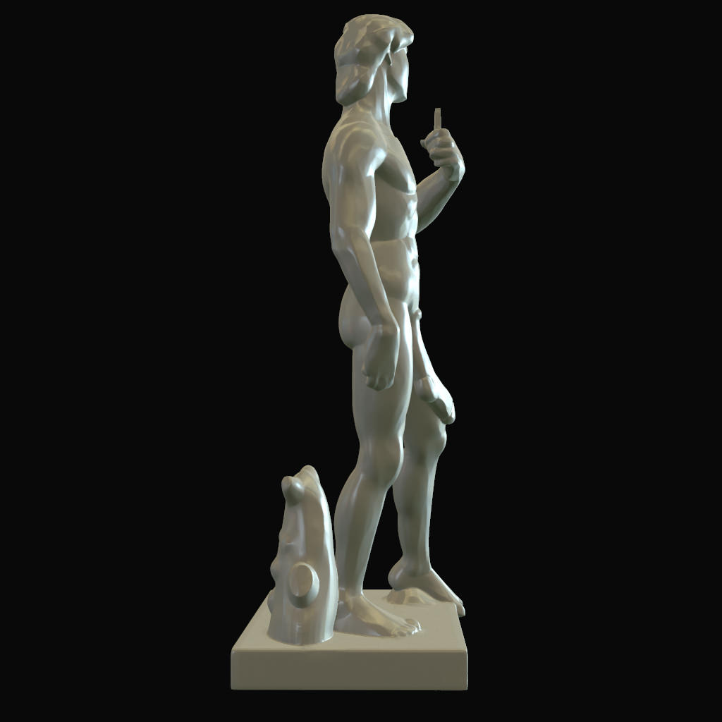 David of Michelangelo with a sock Free 3D print model_7