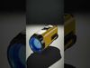 Yellow Handheld Flashlight Model Pack with Blue Lens Low-poly 3D model_2