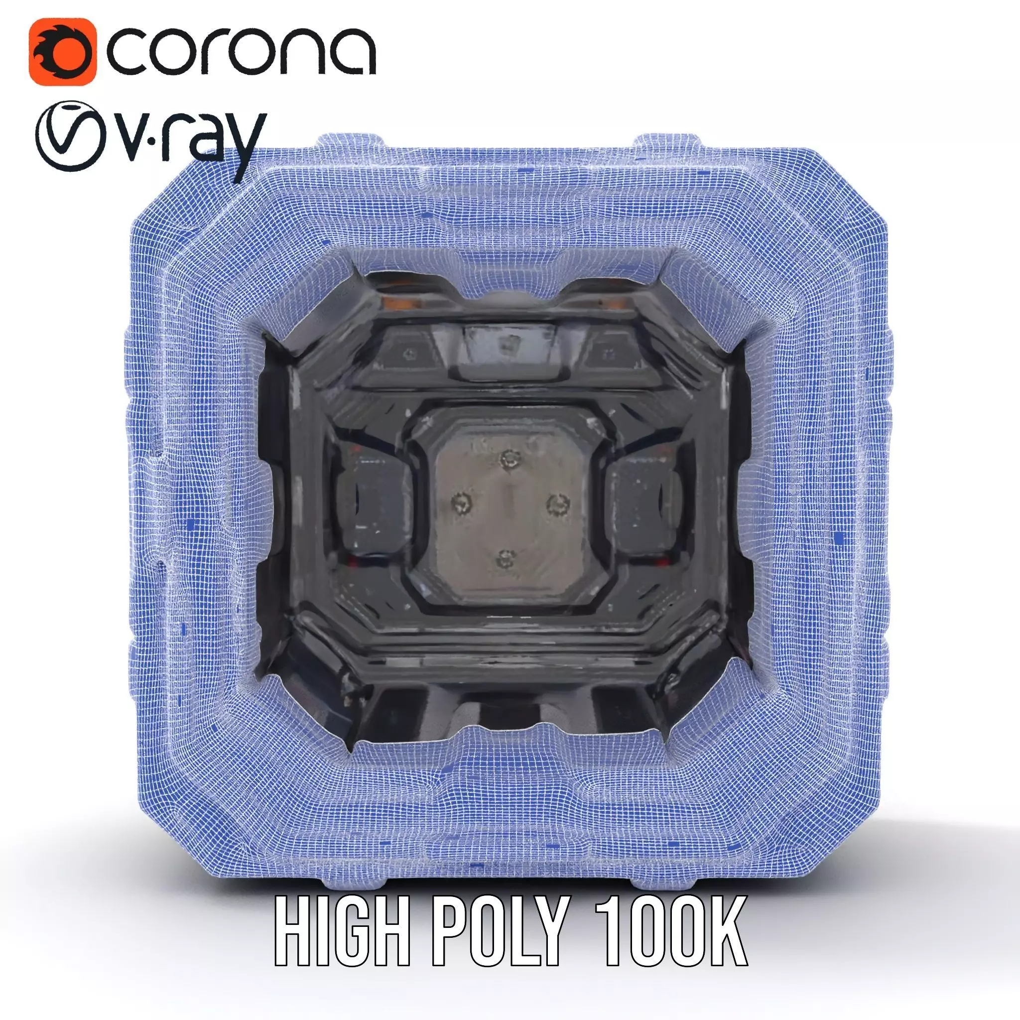 SciFi Corridor Interior Model Pack Low-poly 3D model_34