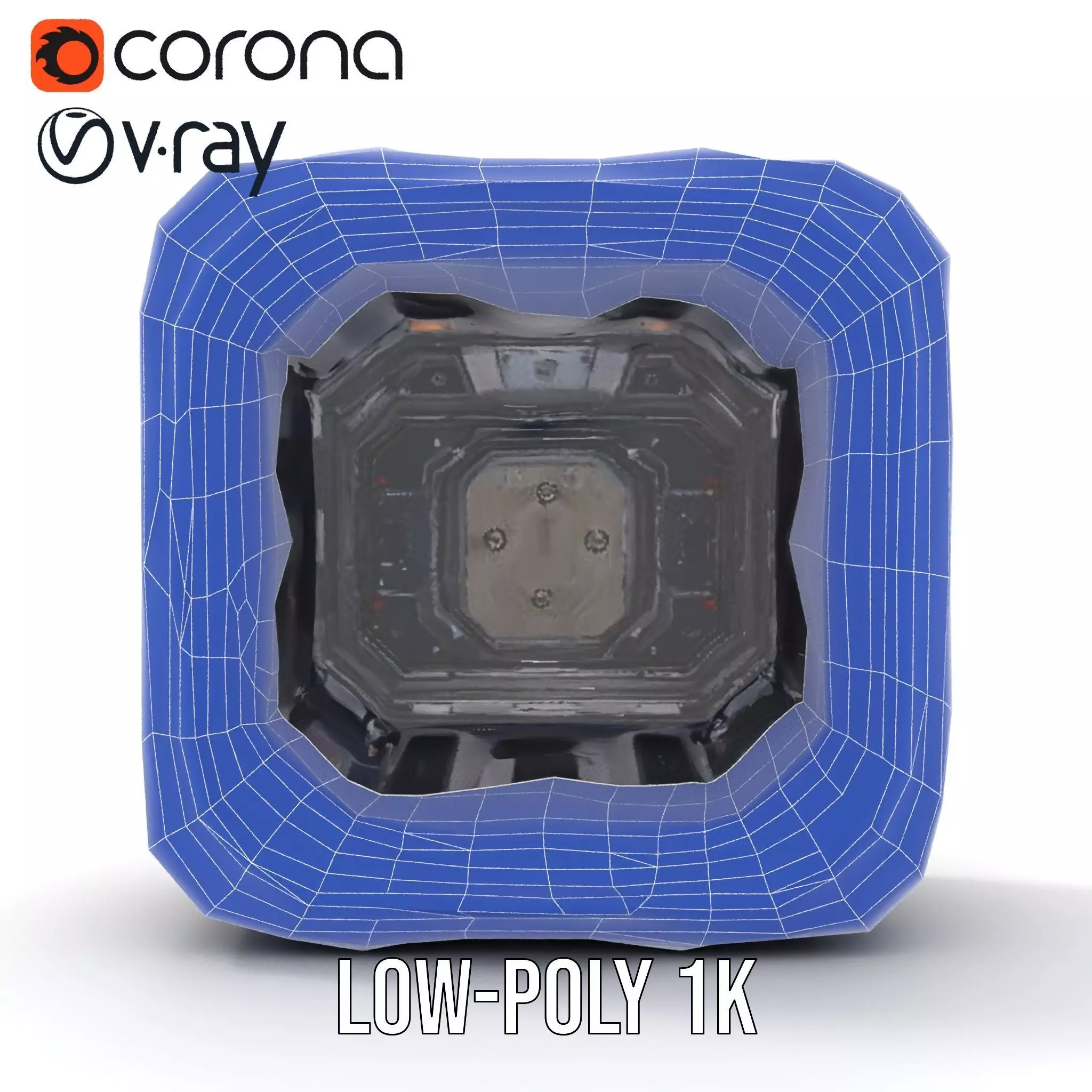 SciFi Corridor Interior Model Pack Low-poly 3D model_30