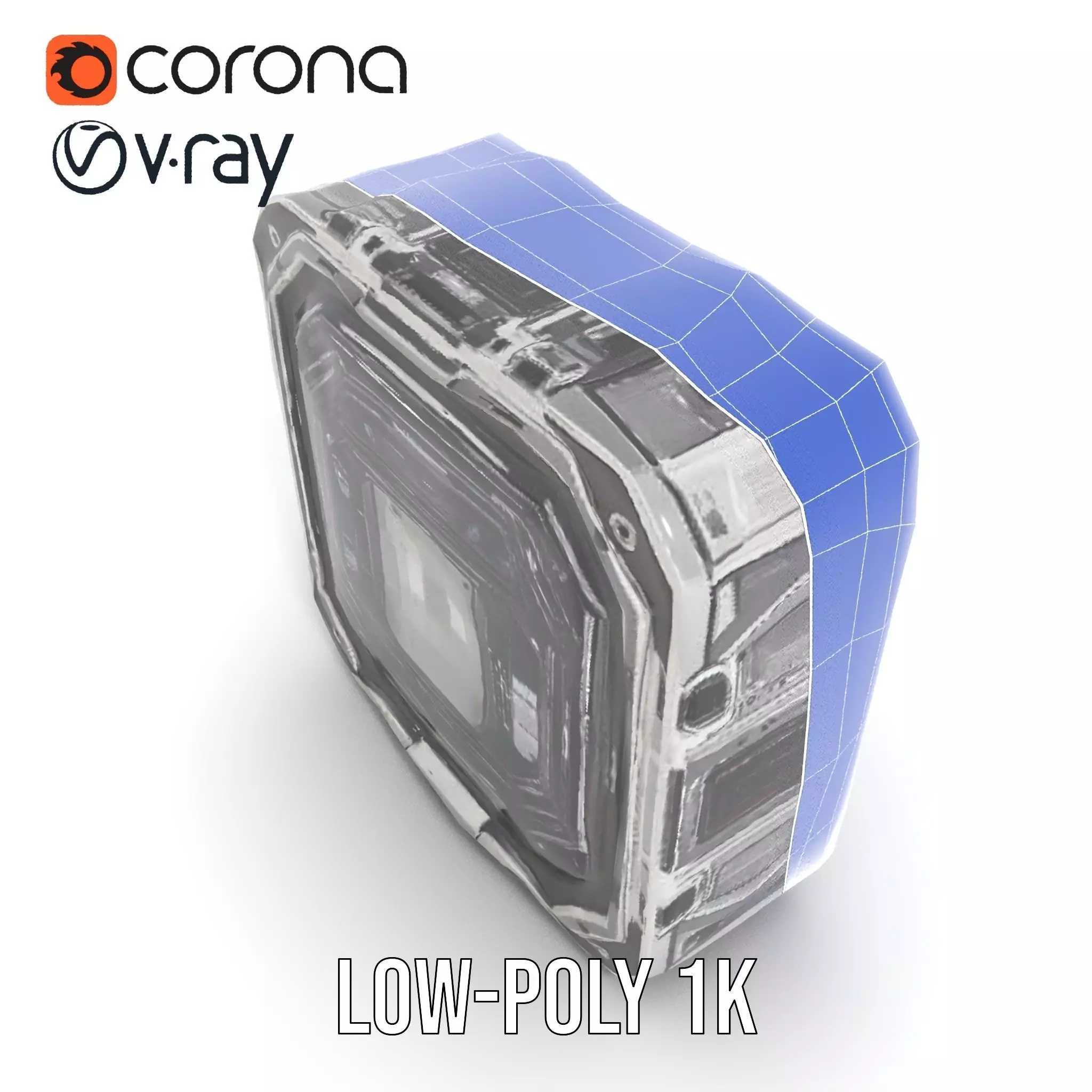 SciFi Corridor Interior Model Pack Low-poly 3D model_11