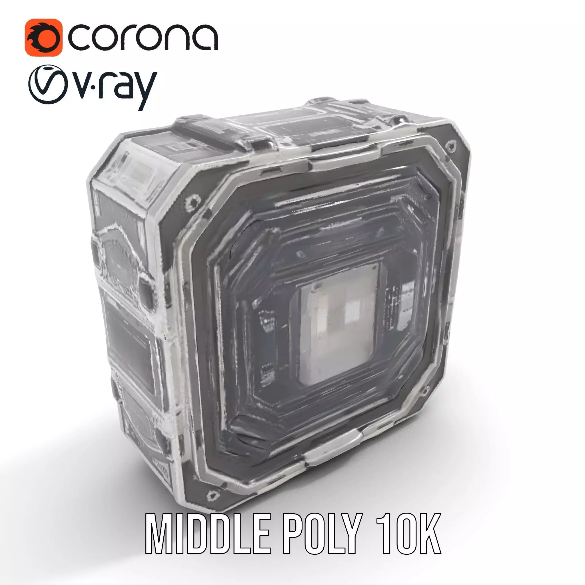 SciFi Corridor Interior Model Pack Low-poly 3D model_18