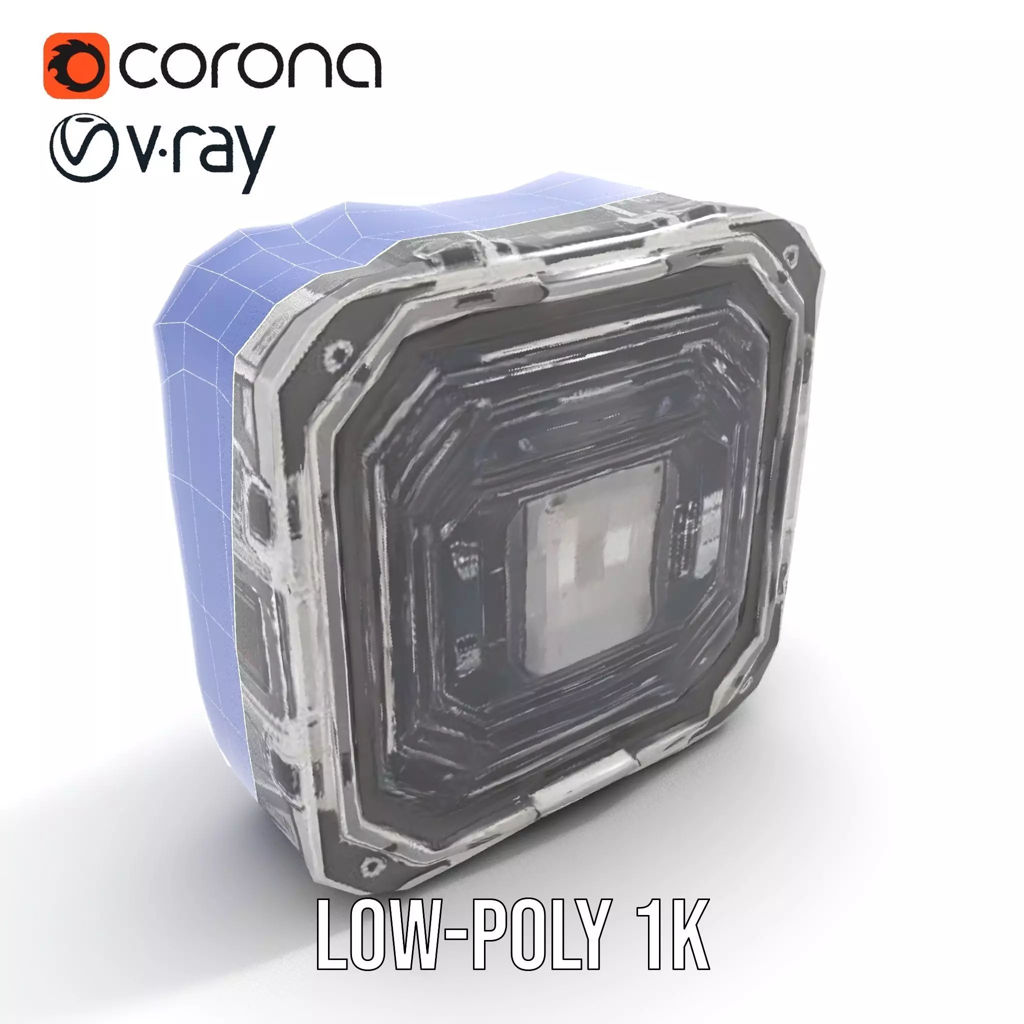 SciFi Corridor Interior Model Pack Low-poly 3D model_19