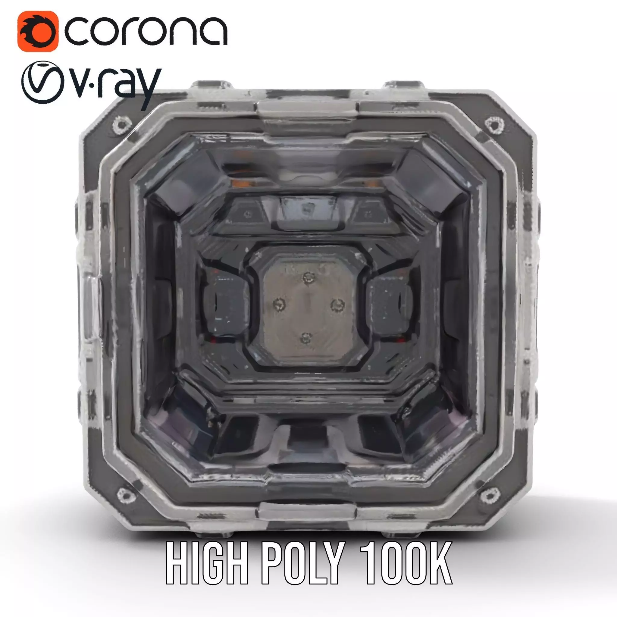 SciFi Corridor Interior Model Pack Low-poly 3D model_20