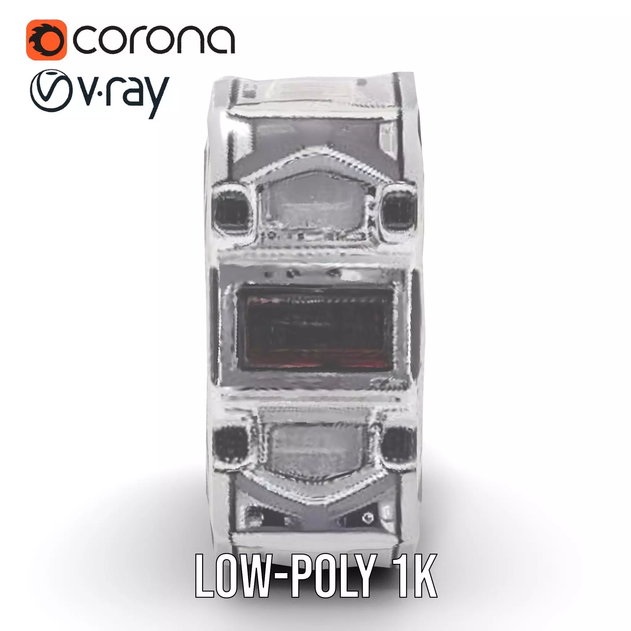 SciFi Corridor Interior Model Pack Low-poly 3D model_25