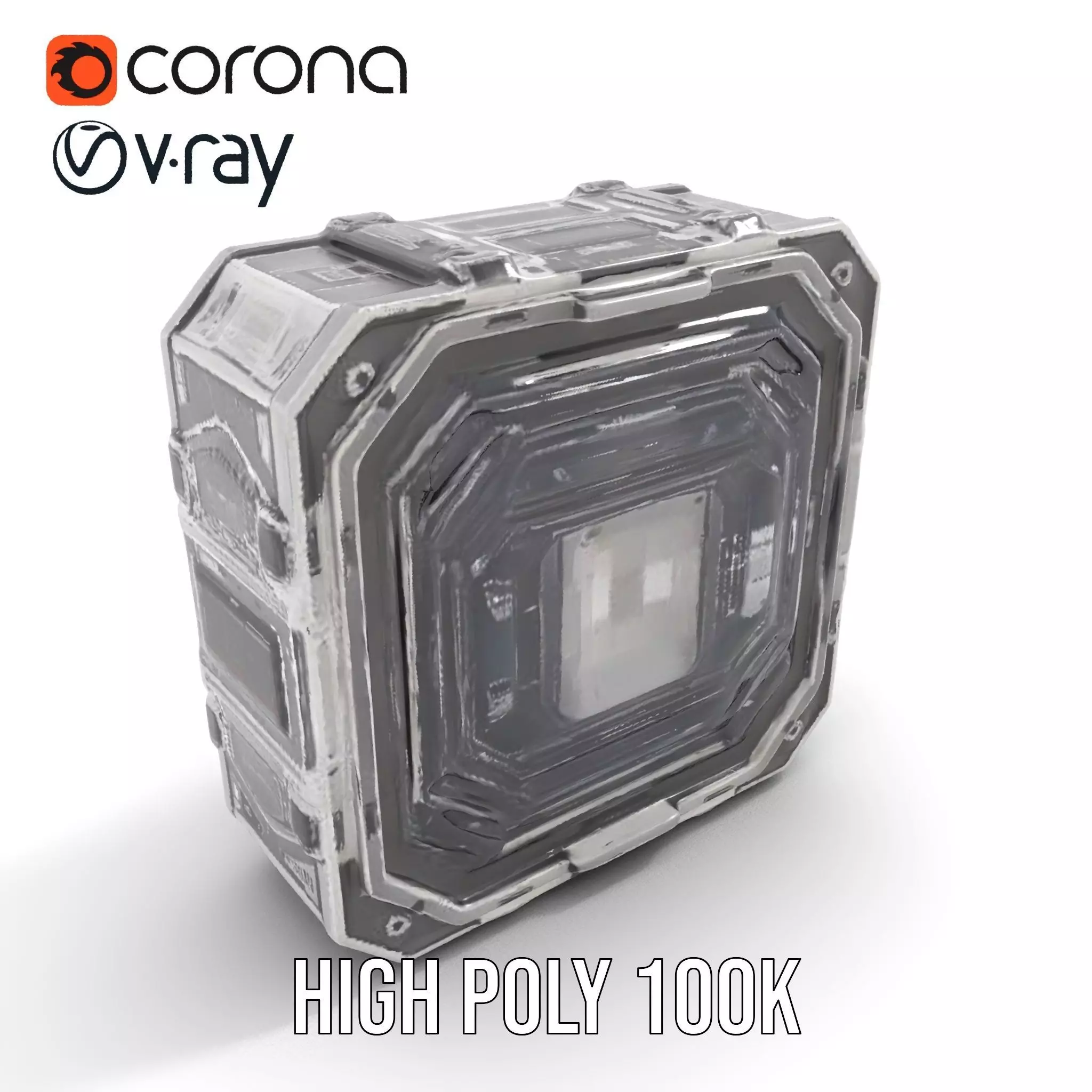 SciFi Corridor Interior Model Pack Low-poly 3D model_26