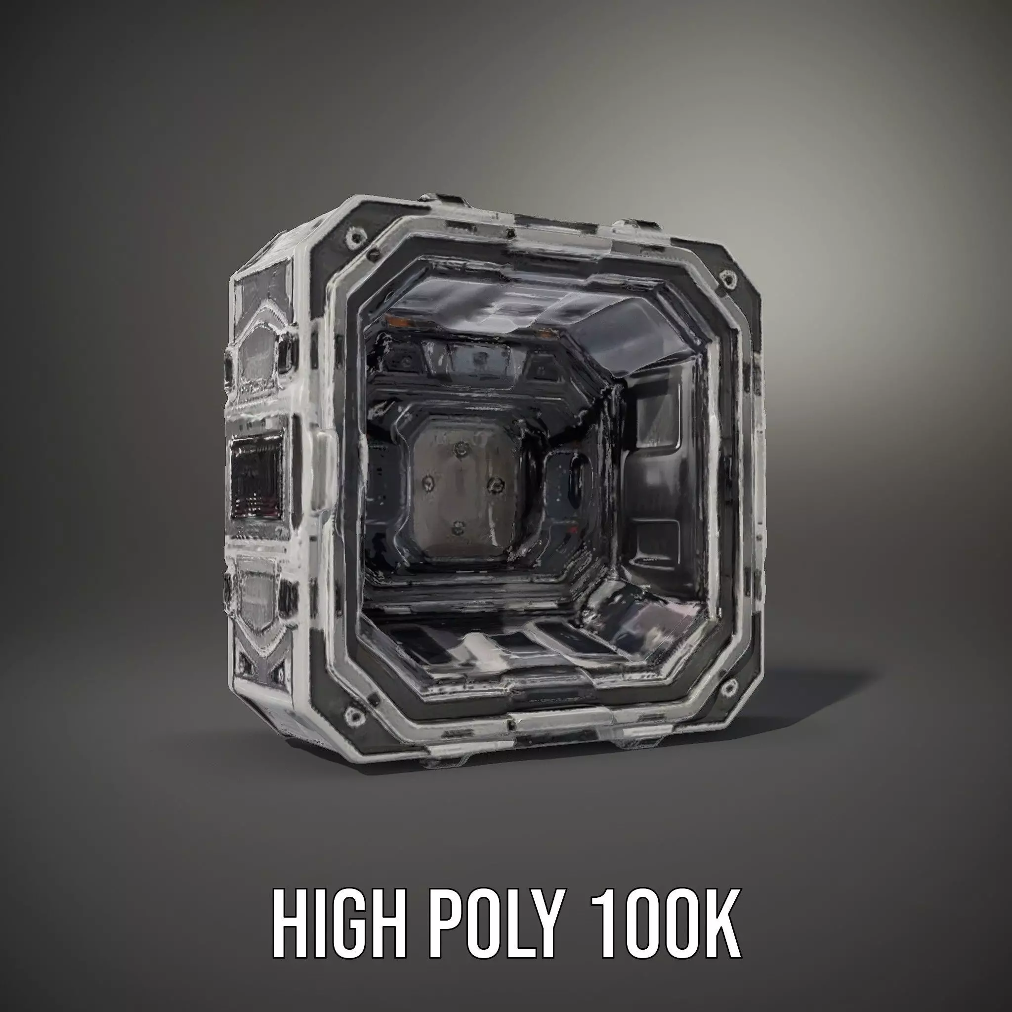 SciFi Corridor Interior Model Pack Low-poly 3D model_12