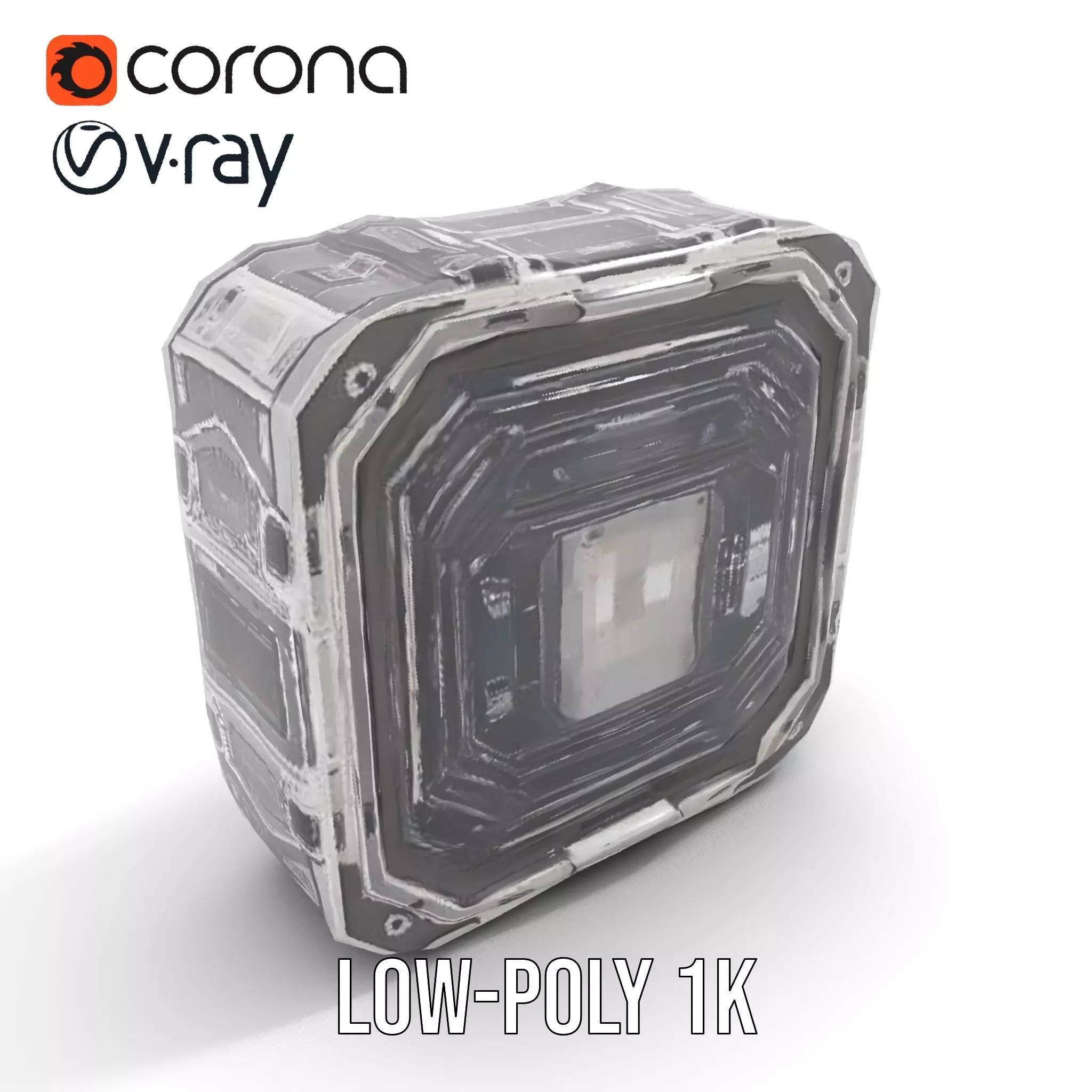 SciFi Corridor Interior Model Pack Low-poly 3D model_14