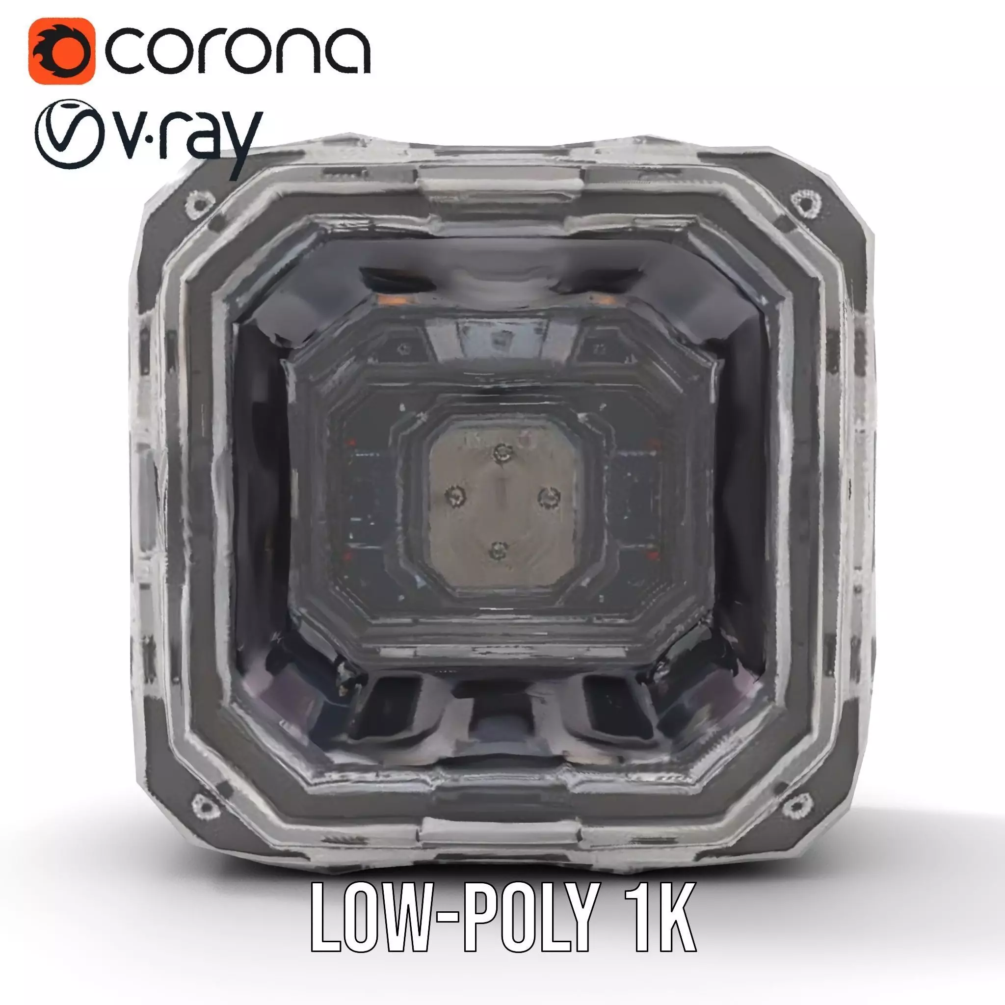 SciFi Corridor Interior Model Pack Low-poly 3D model_8