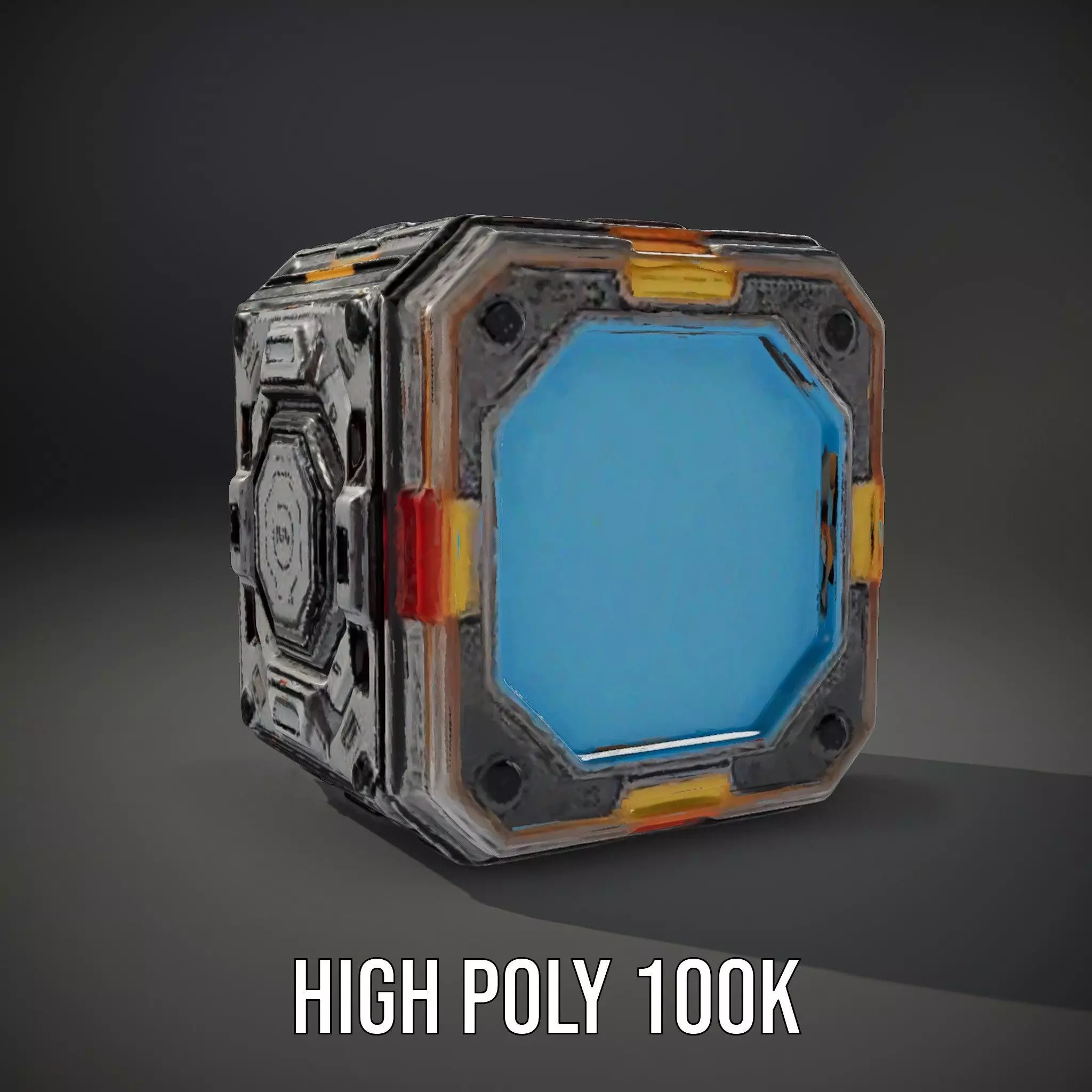 Futuristic SciFi Cargo Box model pack Low-poly 3D model_20