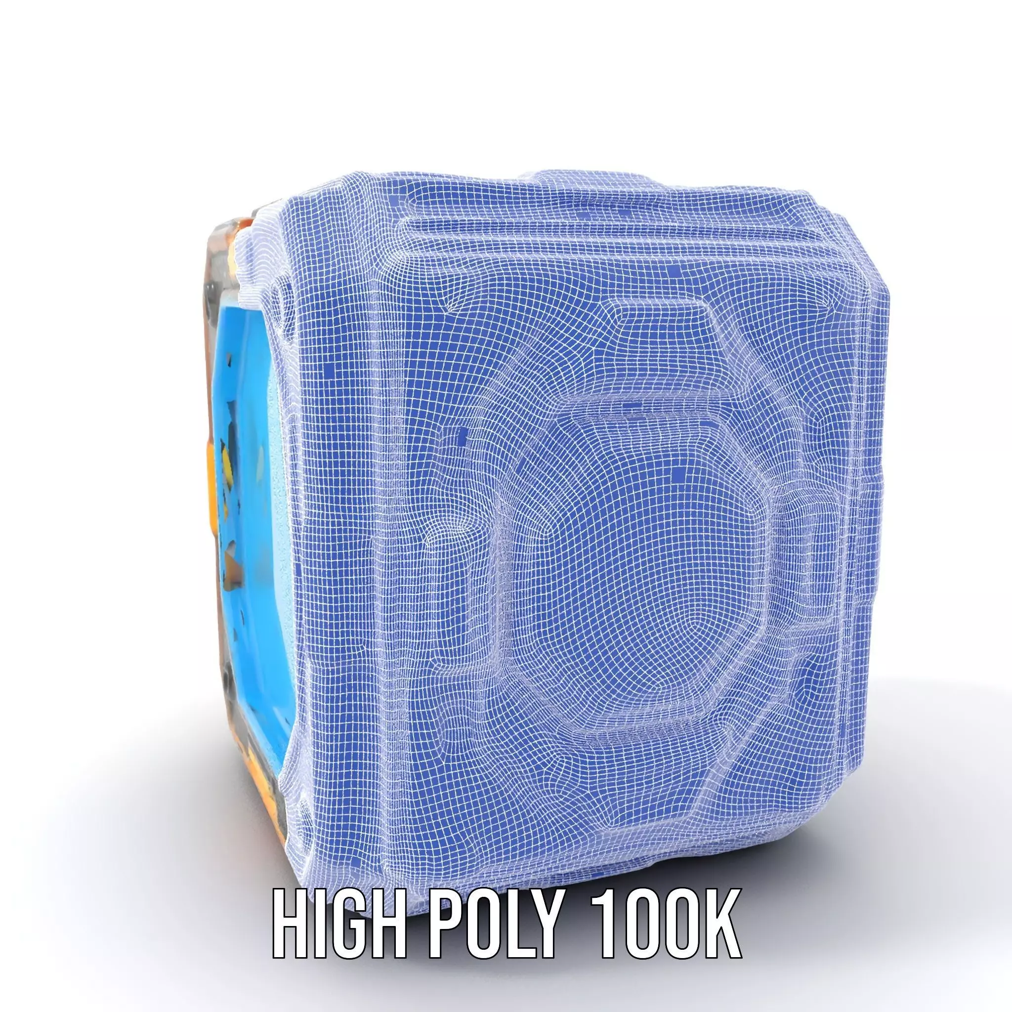 Futuristic SciFi Cargo Box model pack Low-poly 3D model_4