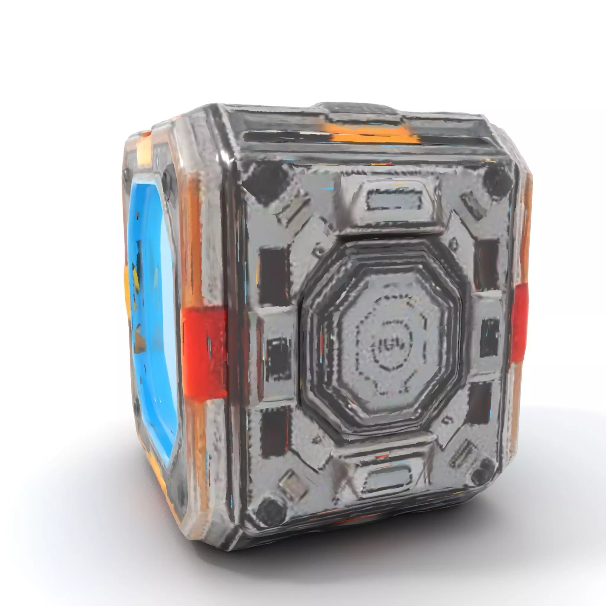 Futuristic SciFi Cargo Box model pack Low-poly 3D model_15
