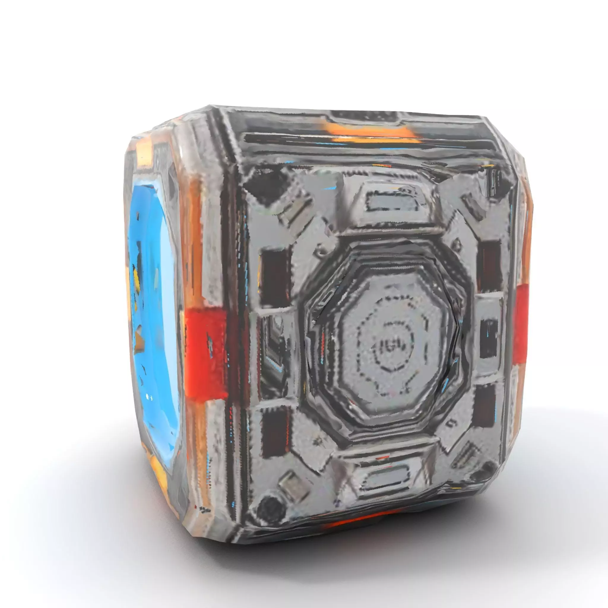 Futuristic SciFi Cargo Box model pack Low-poly 3D model_7