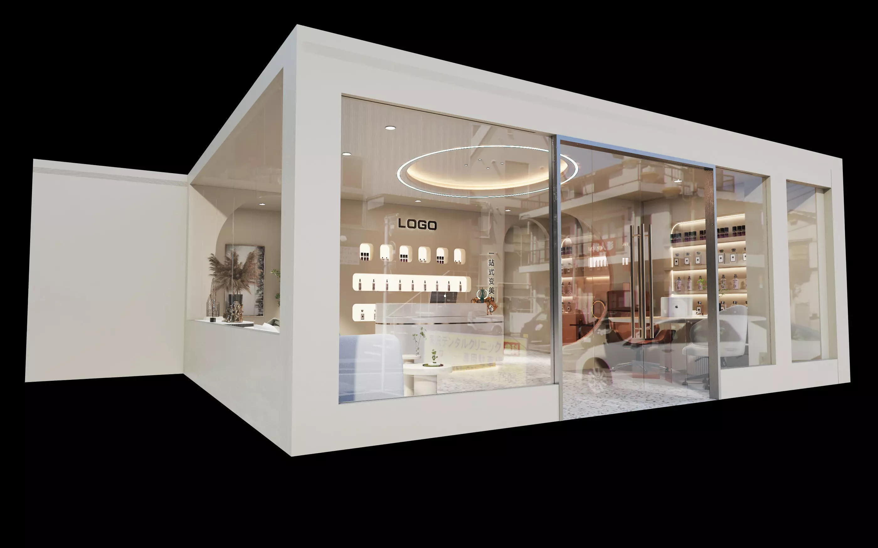 Beauty Salon Low-poly 3D model_1