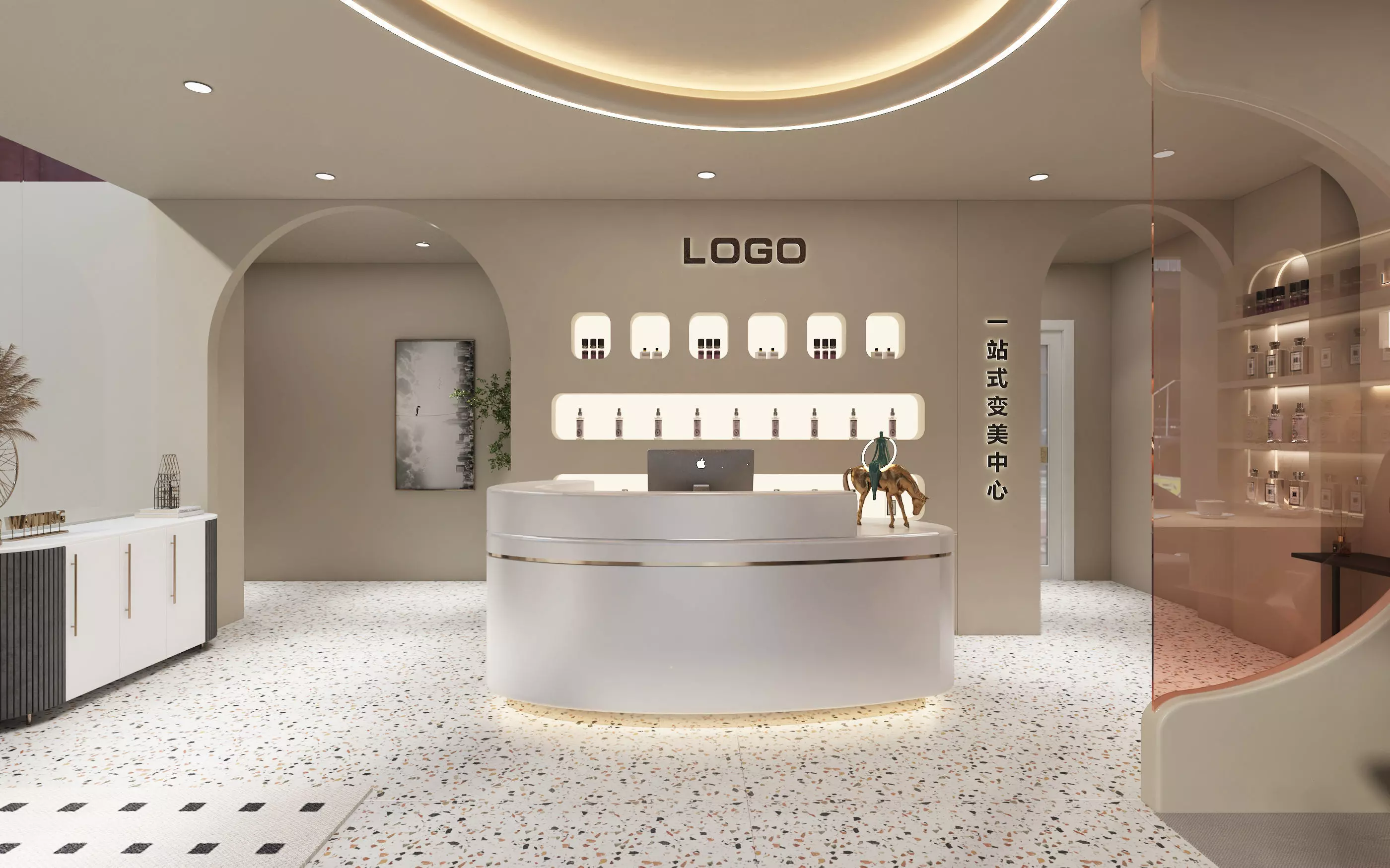 Beauty Salon Low-poly 3D model_4