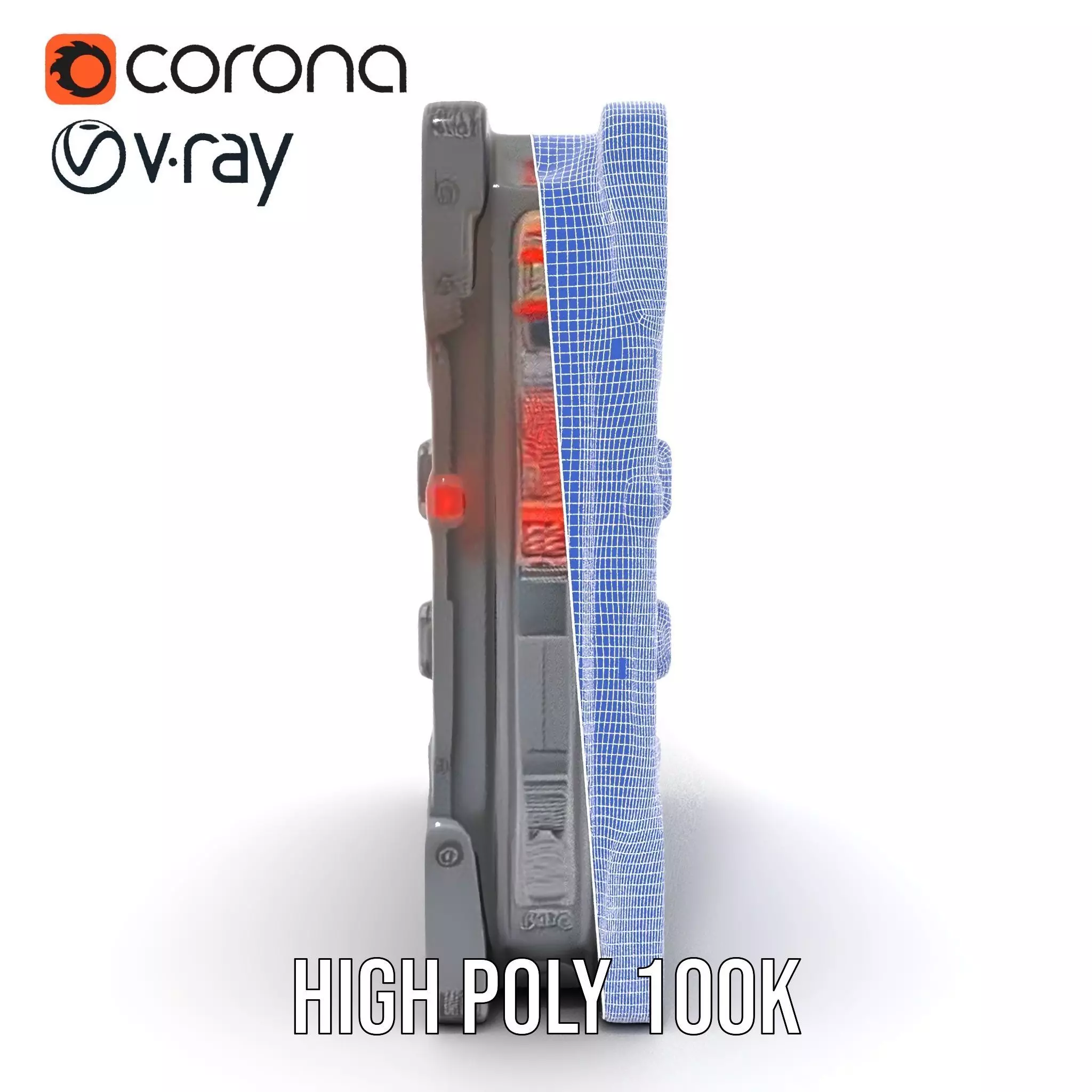 Futuristic SciFi Wall Panel Model Pack Low-poly 3D model_34