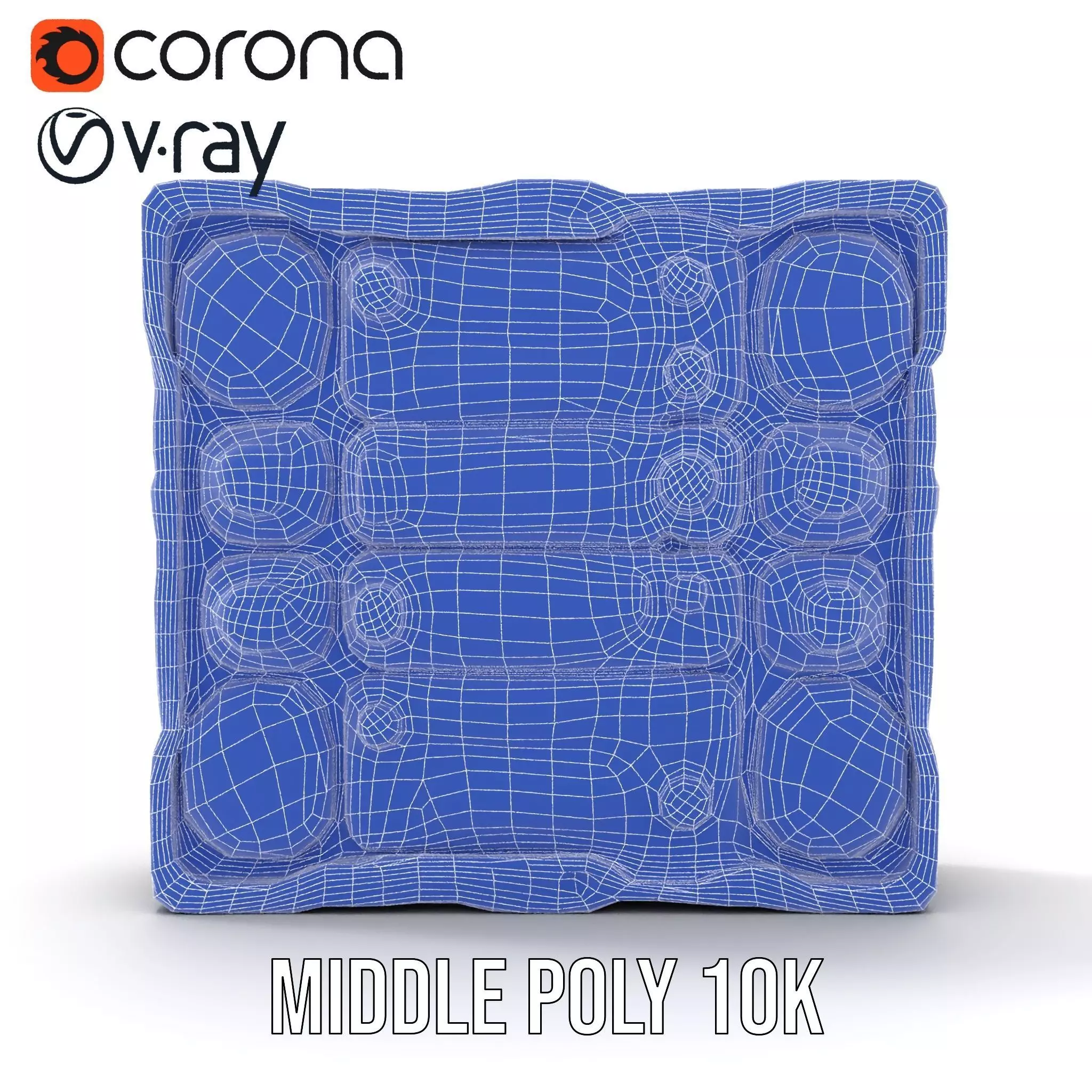 Futuristic SciFi Wall Panel Model Pack Low-poly 3D model_30