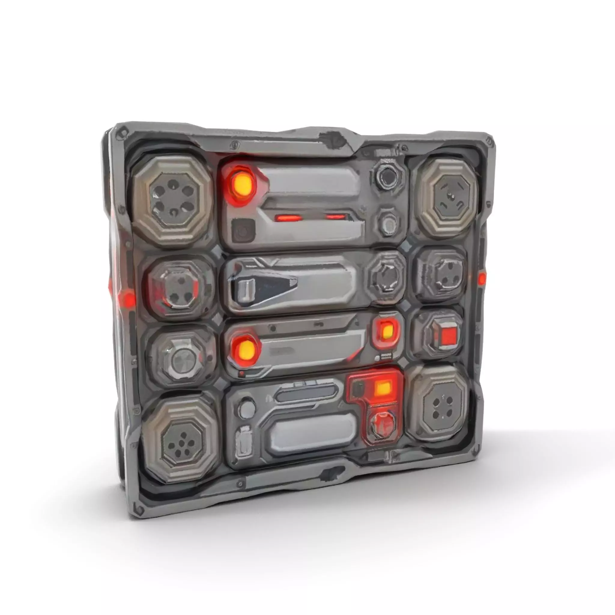 Futuristic SciFi Wall Panel Model Pack Low-poly 3D model_11