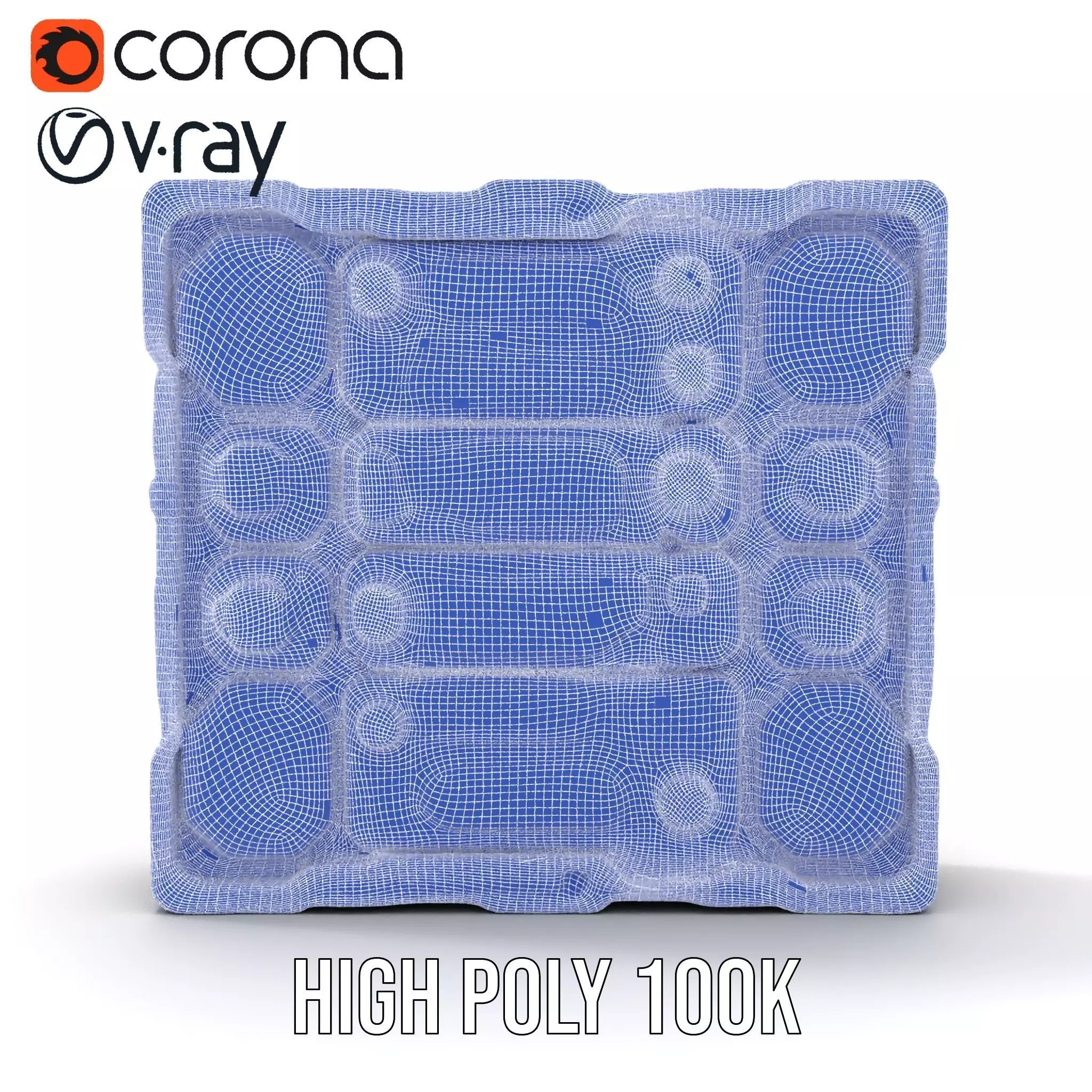 Futuristic SciFi Wall Panel Model Pack Low-poly 3D model_35