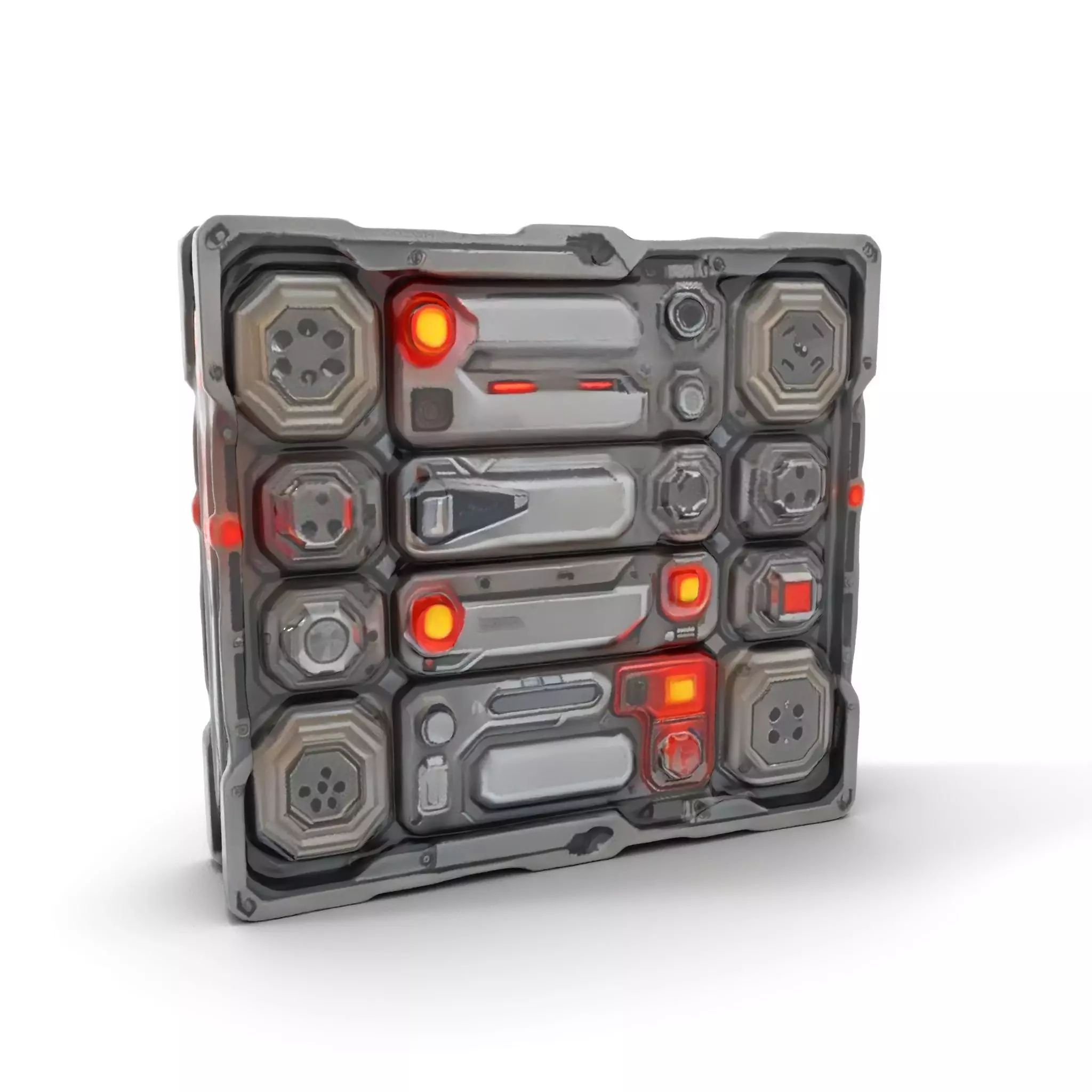 Futuristic SciFi Wall Panel Model Pack Low-poly 3D model_0